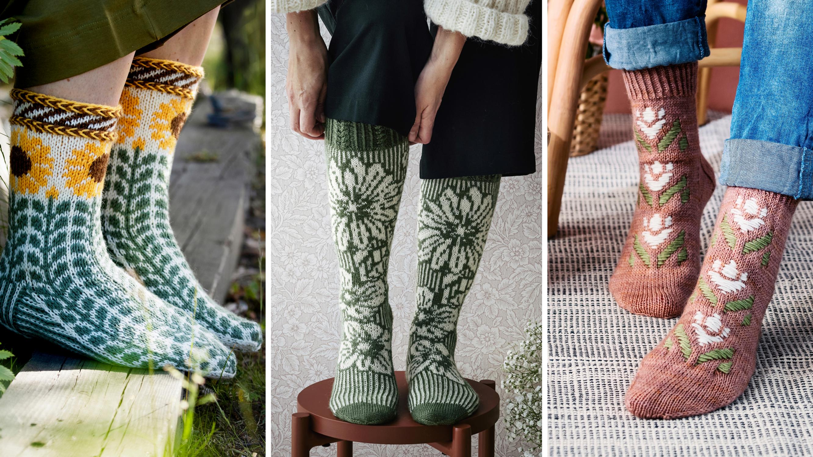 6 gorgeous floral sock patterns you’ll love to knit