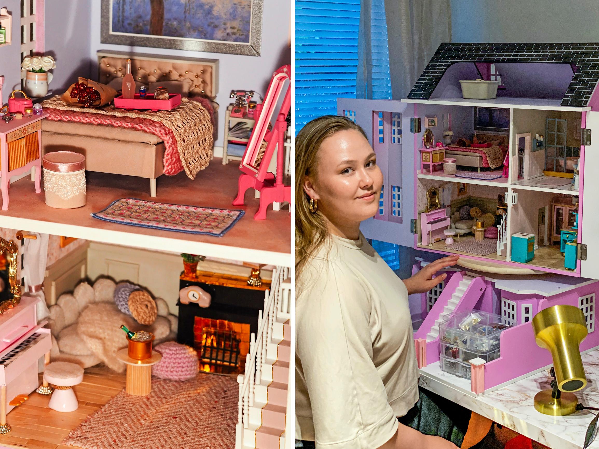 Engineer Emma’s dollhouse delights with tiny details—including a mini wedding photo