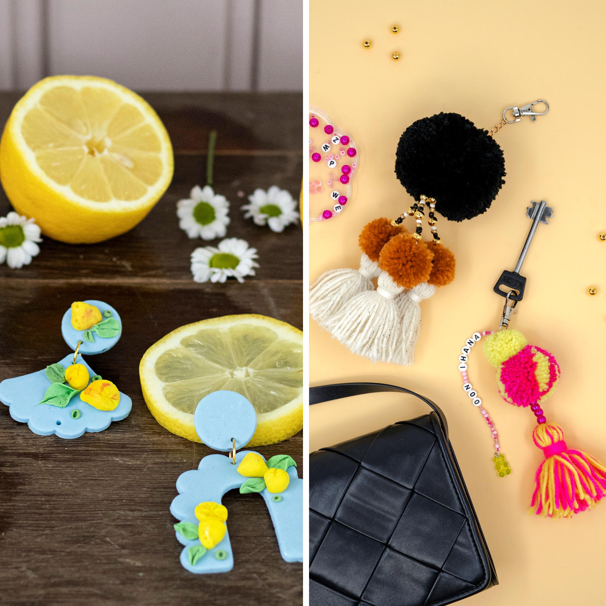 5 handmade jewelry ideas—crocheted earrings, braided friendship bracelets, and more delightful creations!
