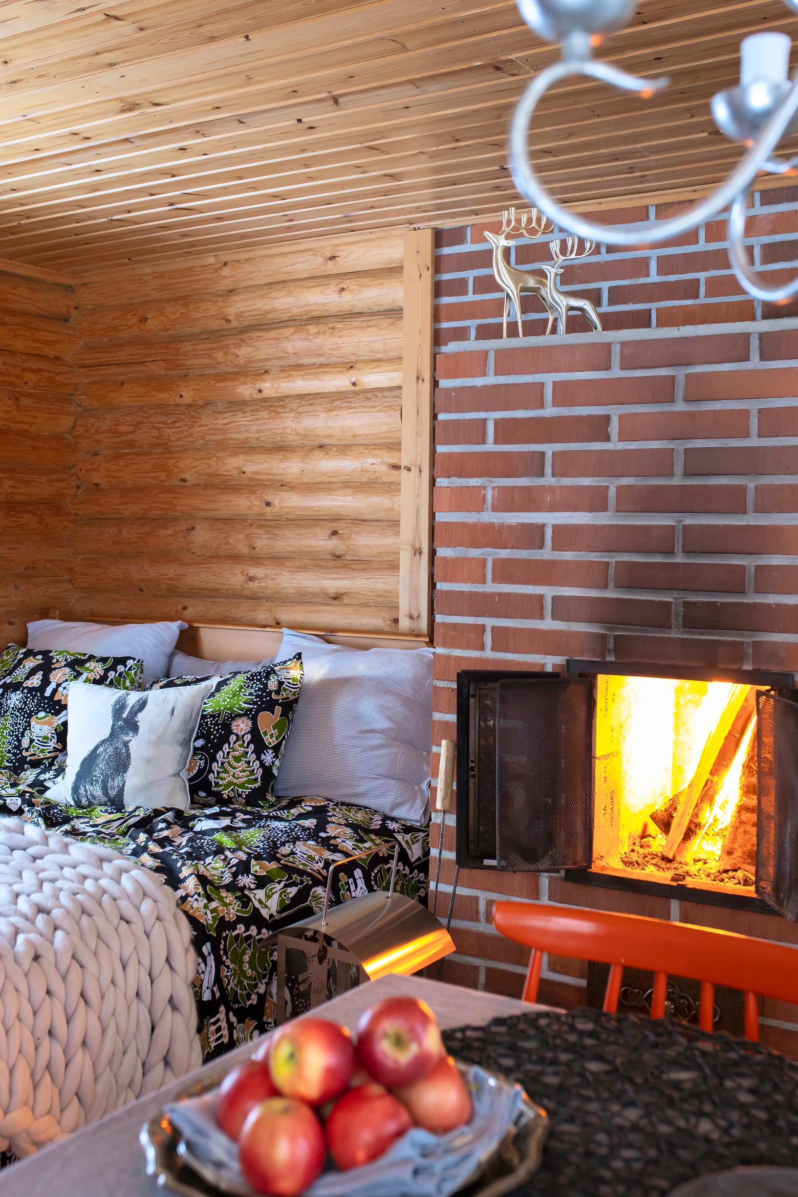 The cabin’s main room is one open space