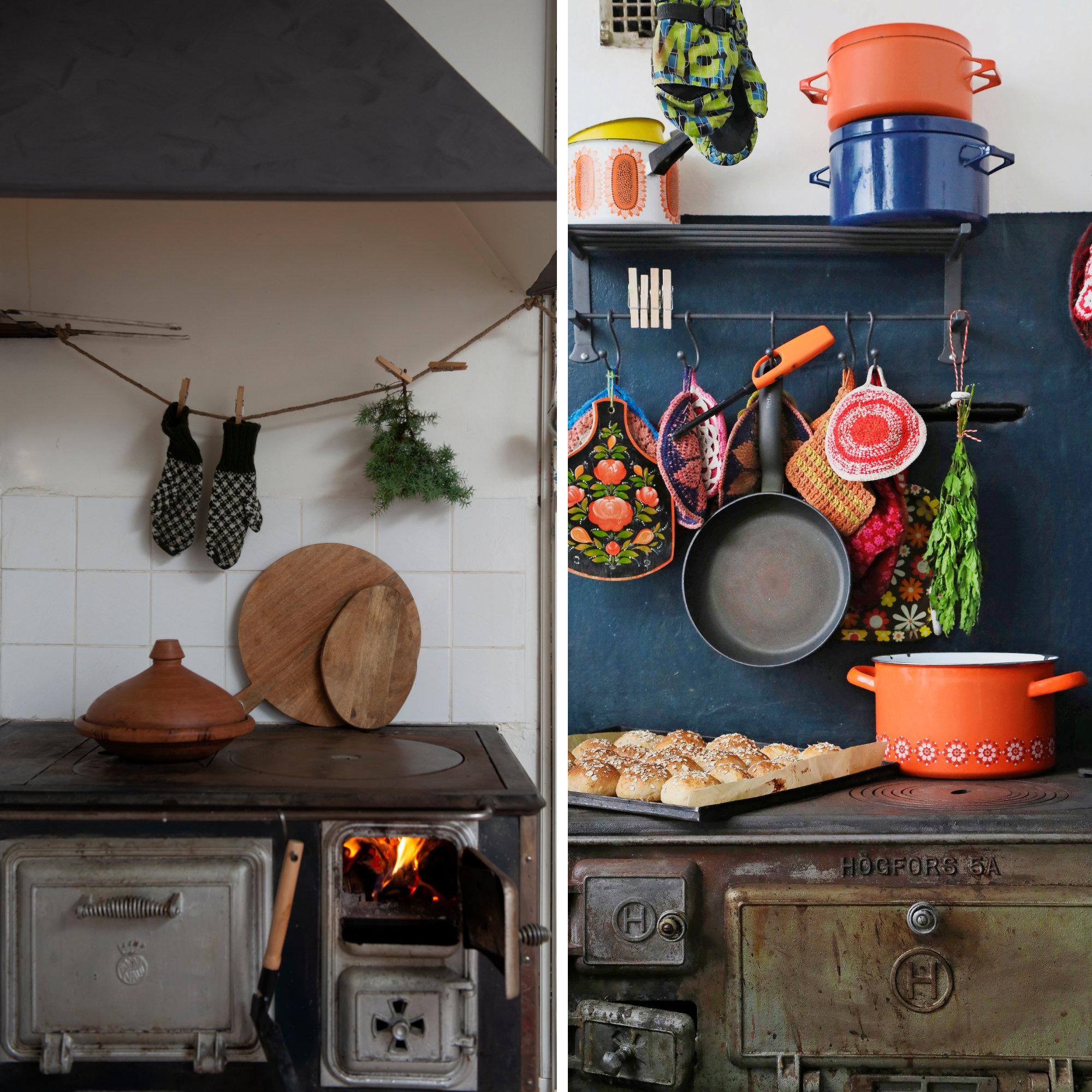 14 Christmas-ready wood stoves—peek inside cozy Finnish homes