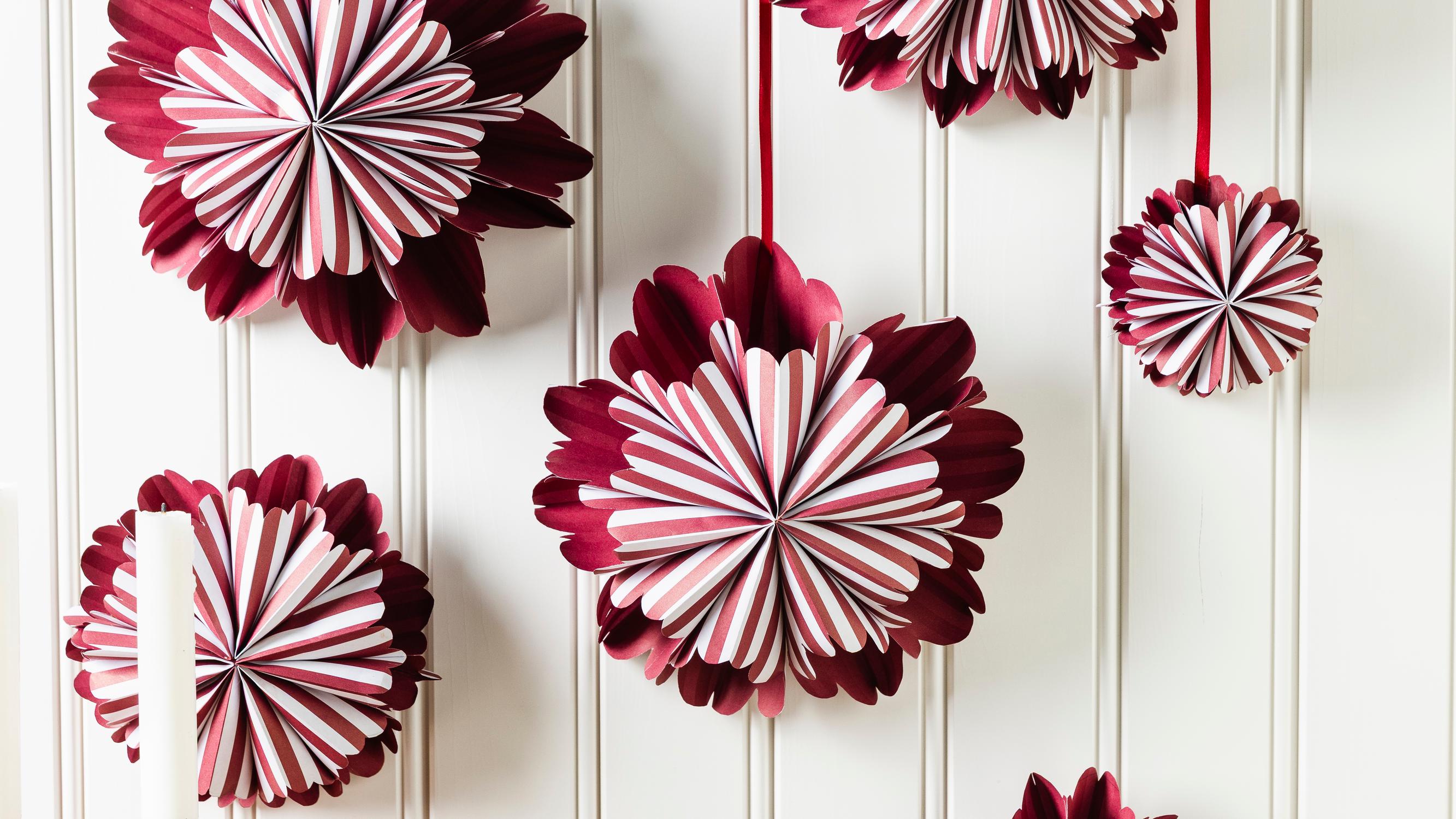 Make a stunning Christmas paper flower from wrapping paper—easy how-to