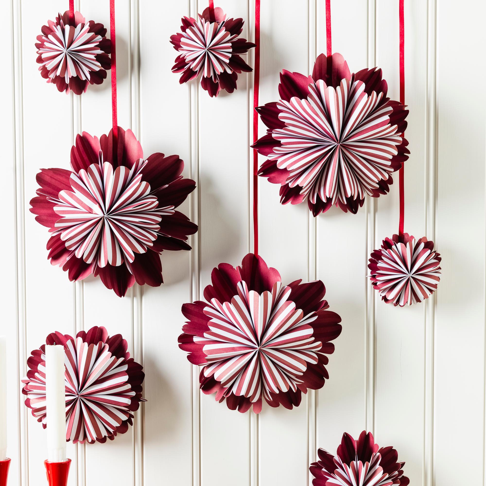 Make a stunning Christmas paper flower from wrapping paper—easy how-to