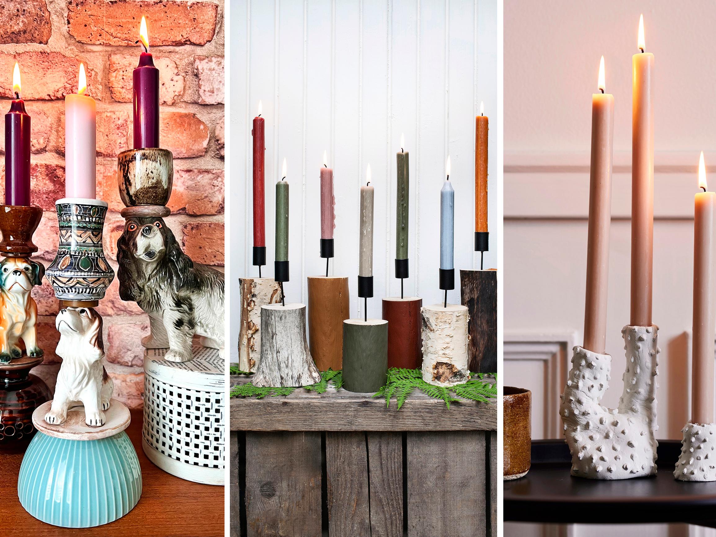 6 beautiful DIY candleholders to make for your home or to give