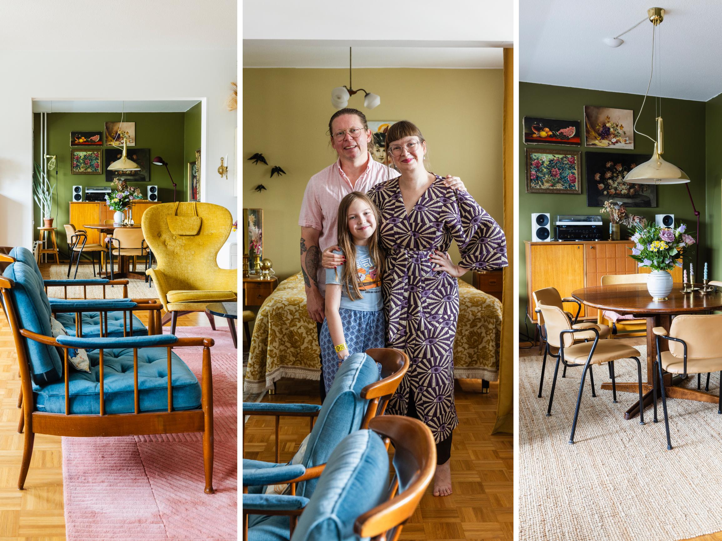 Elina scored a ten-grand sofa for €1,500—and furnished a 1970s home almost entirely with vintage