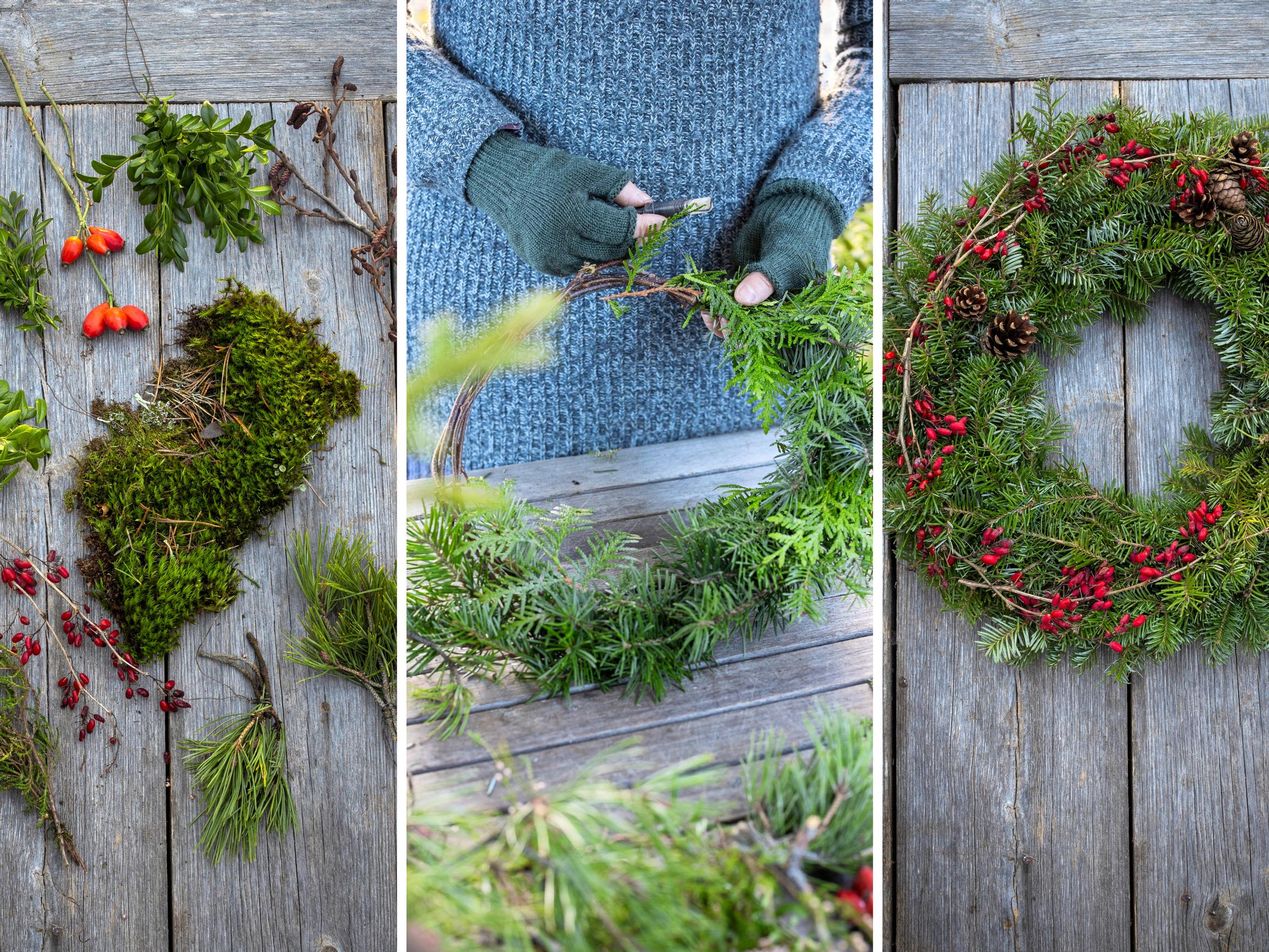 Dreaming of a wreath? Horticulturist Outi Tynys shows how to make one from your yard—or the wild