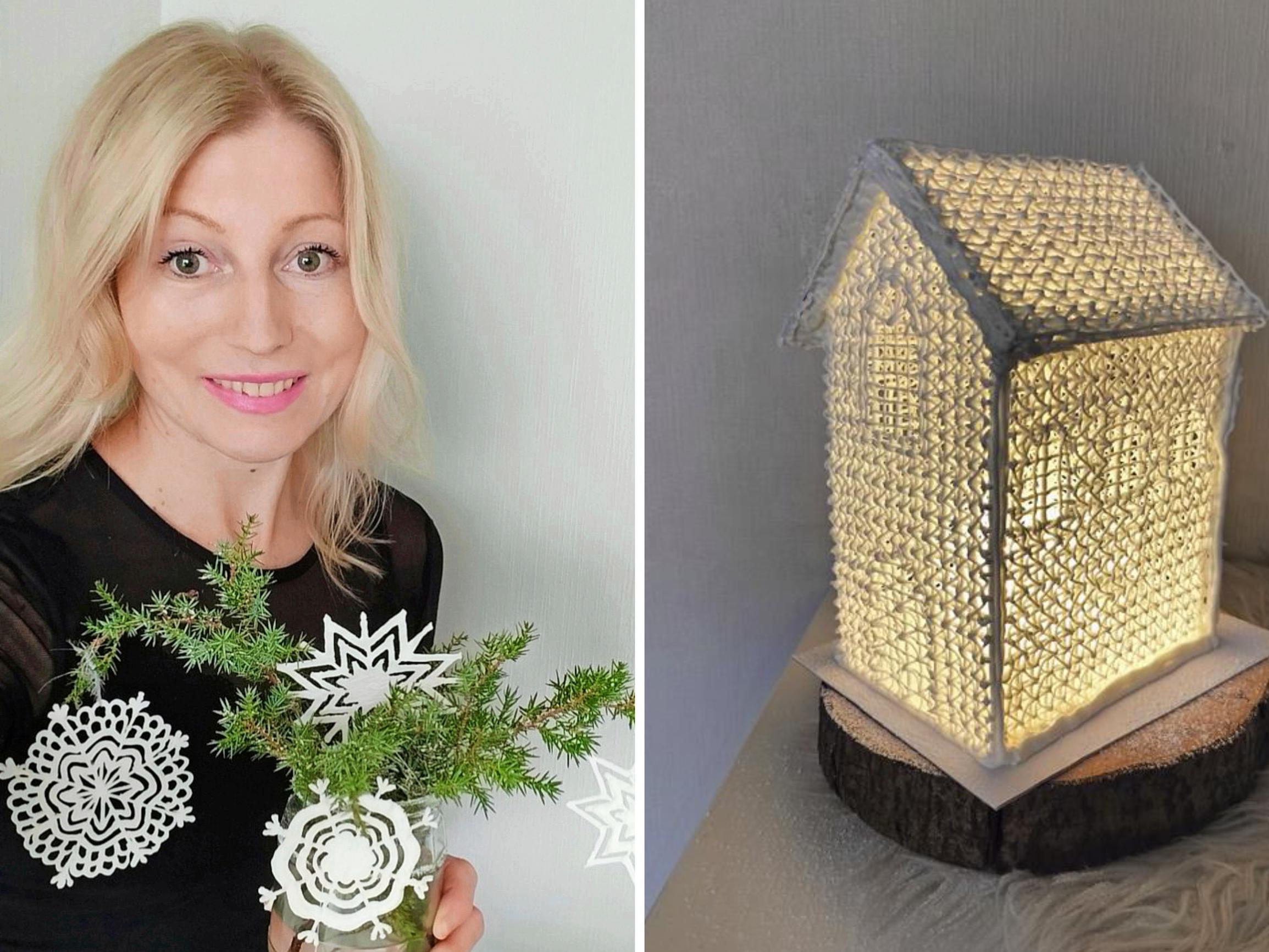 Miritsa crafts house lanterns from nothing but royal icing: “People have thought my sugar lantern was crocheted”