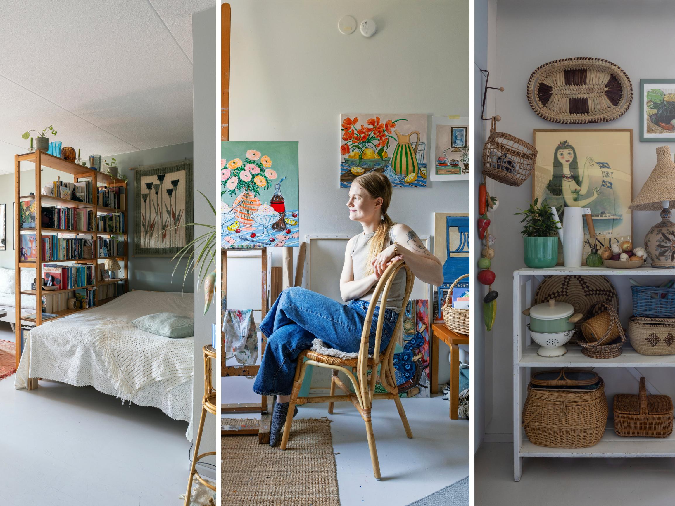 Finnish visual artist Oona-Maija sleeps in the living room: “My parents also slept in the living room of my childhood home”