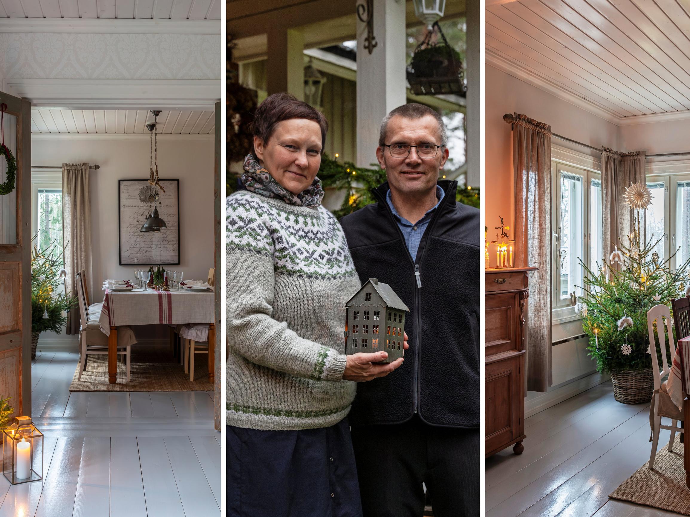 Christmas spirit fills this Finnish wooden home, adorned with Annika’s handmade evergreen decorations: “There must be candles everywhere”