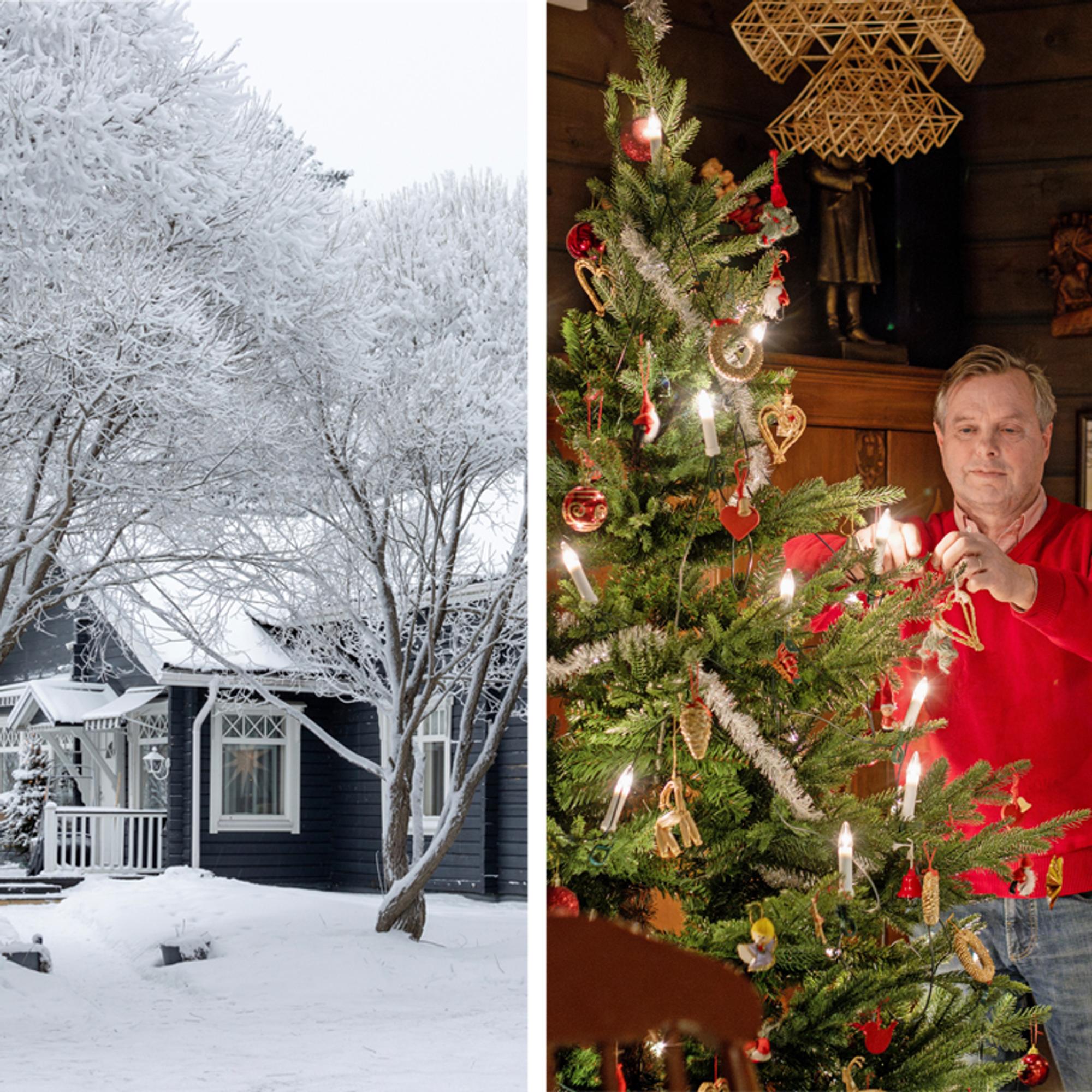 Enter a Christmas wonderland at Juha’s lakeside elf house and smoke sauna