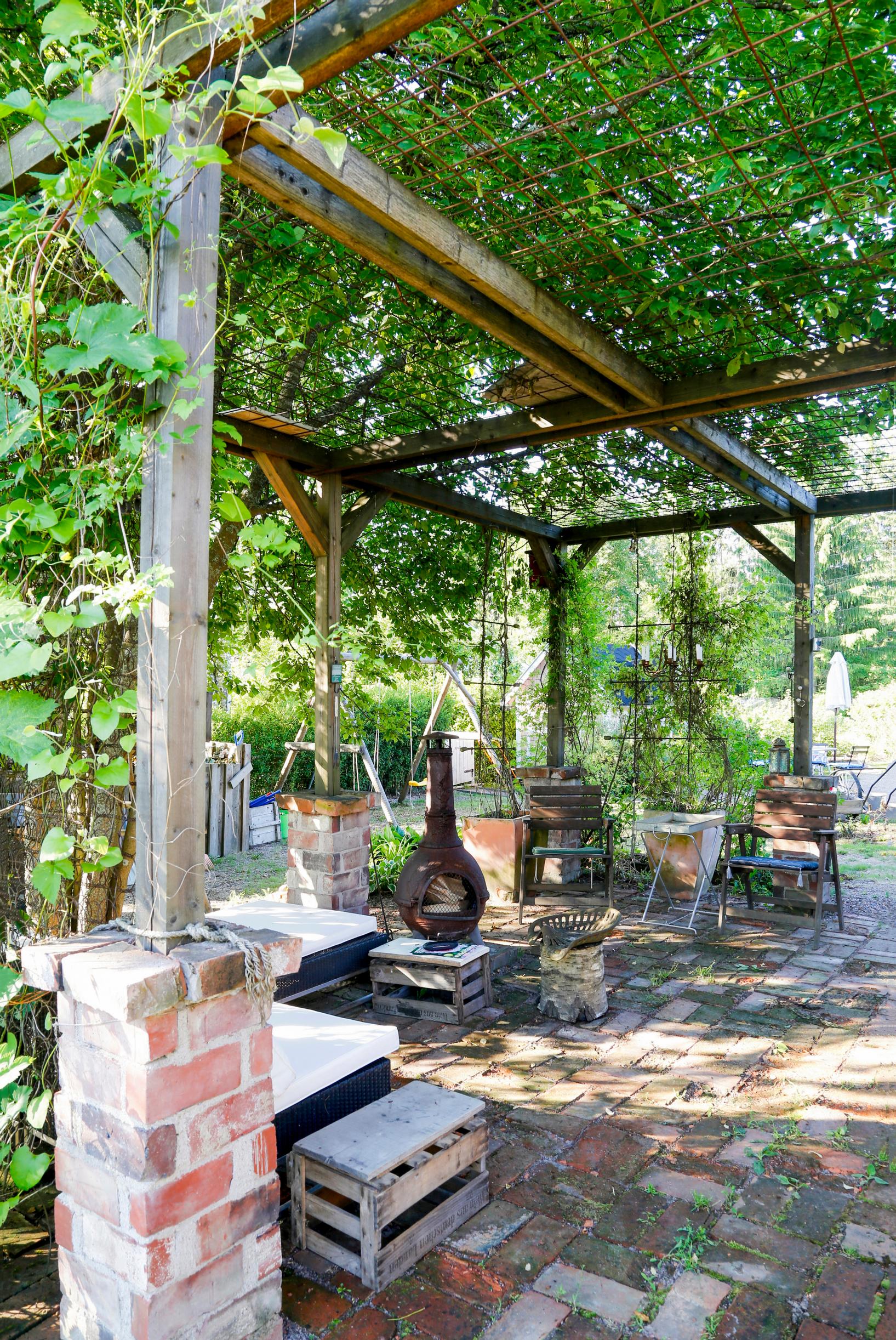 Recycled brick garden