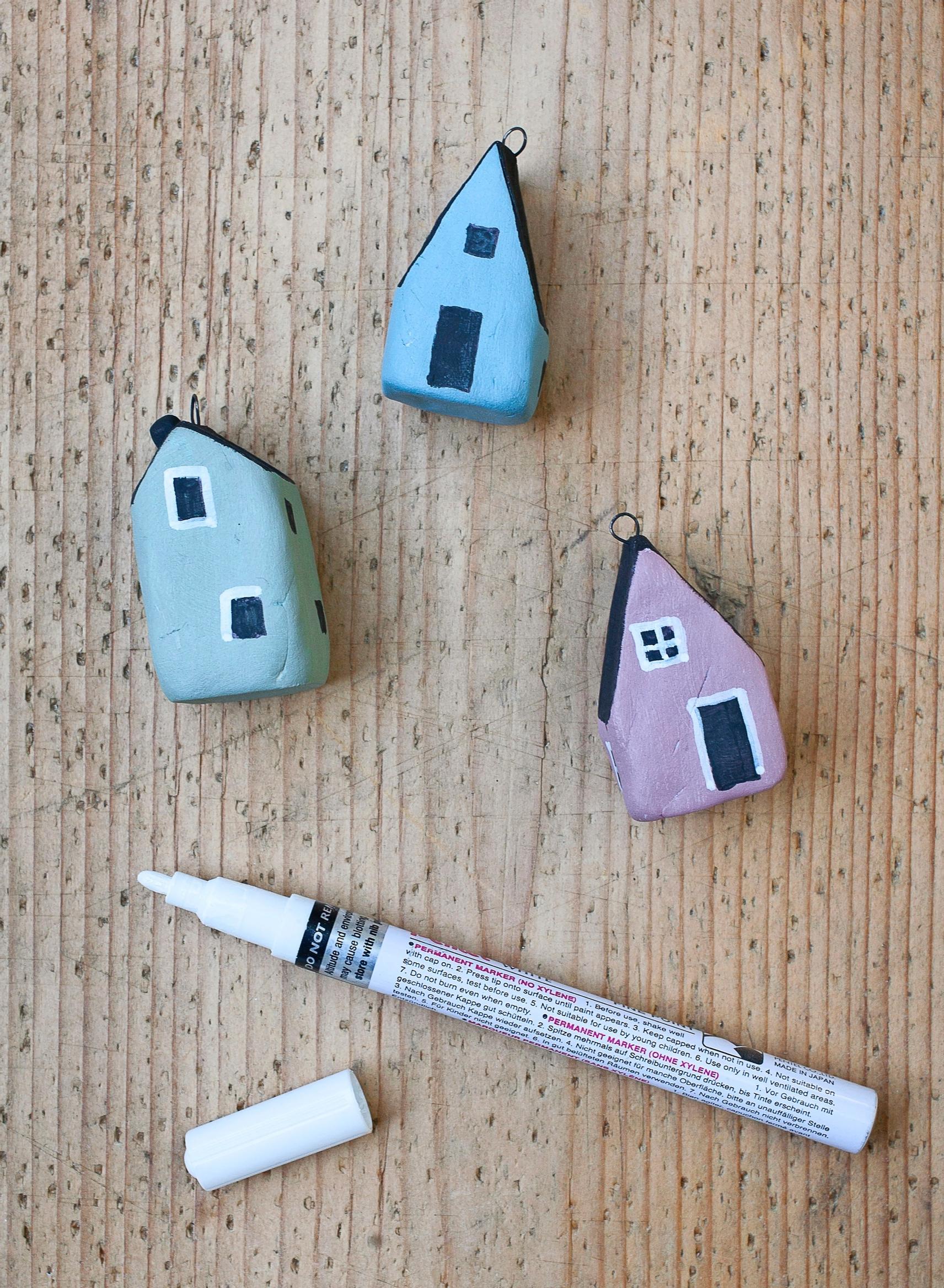 Painting the house ornaments