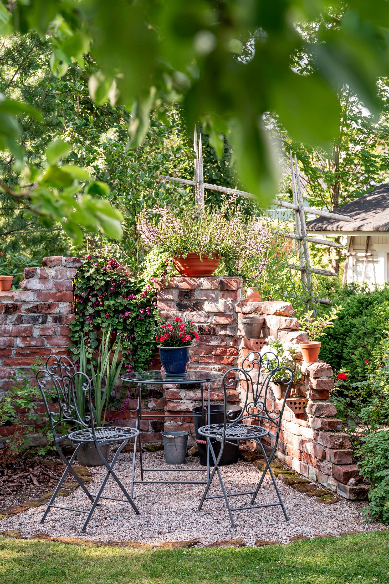Recycled brick garden