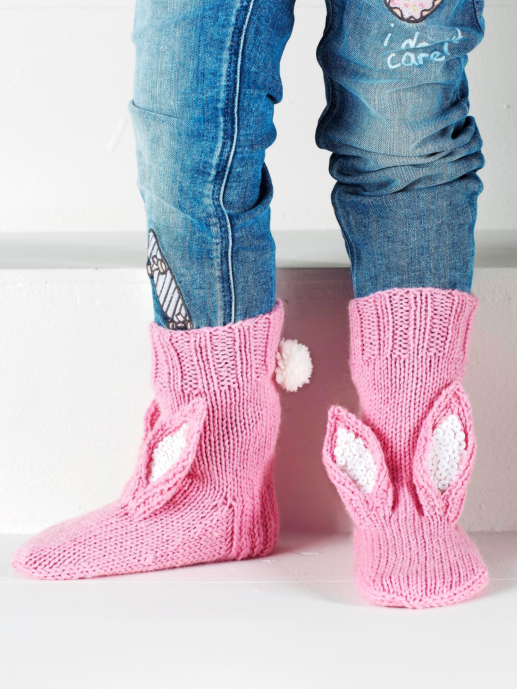 Are these the cutest socks ever? Knit the Bunny socks for a child or yourself