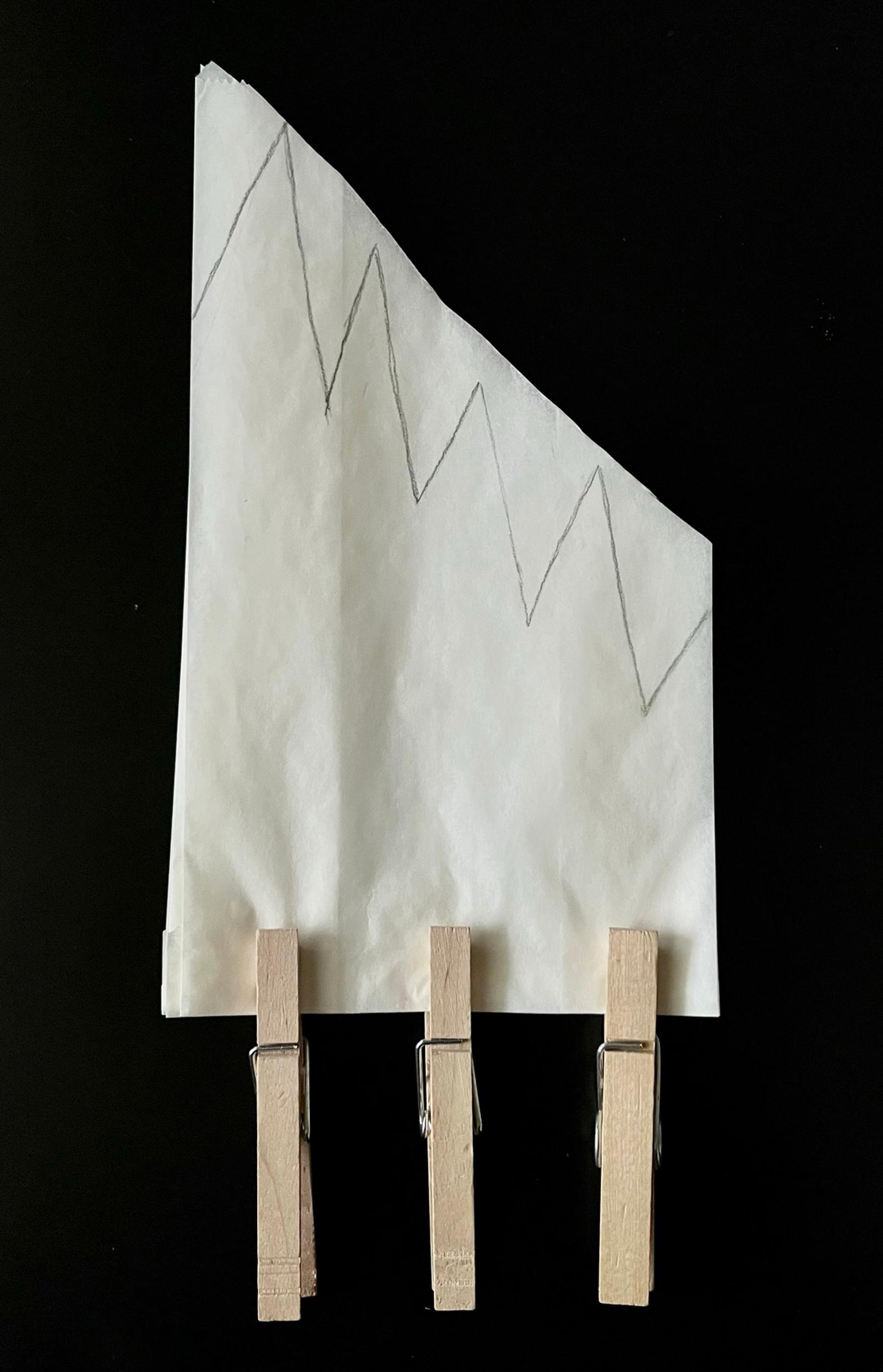 Cutting the reference line on the paper star