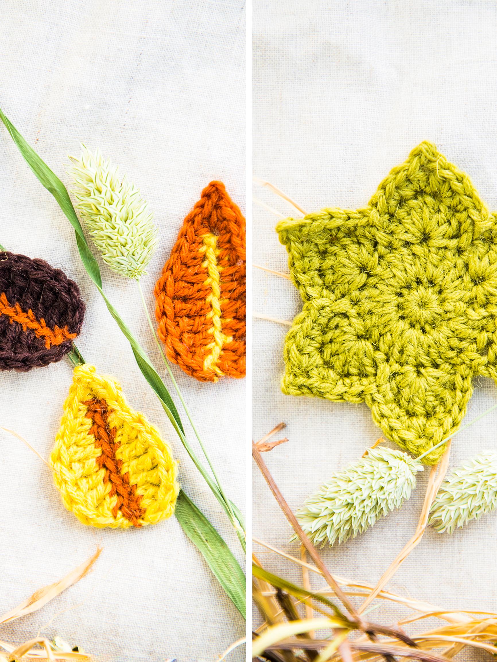 Crochet your own fall foliage—3 easy leaf patterns