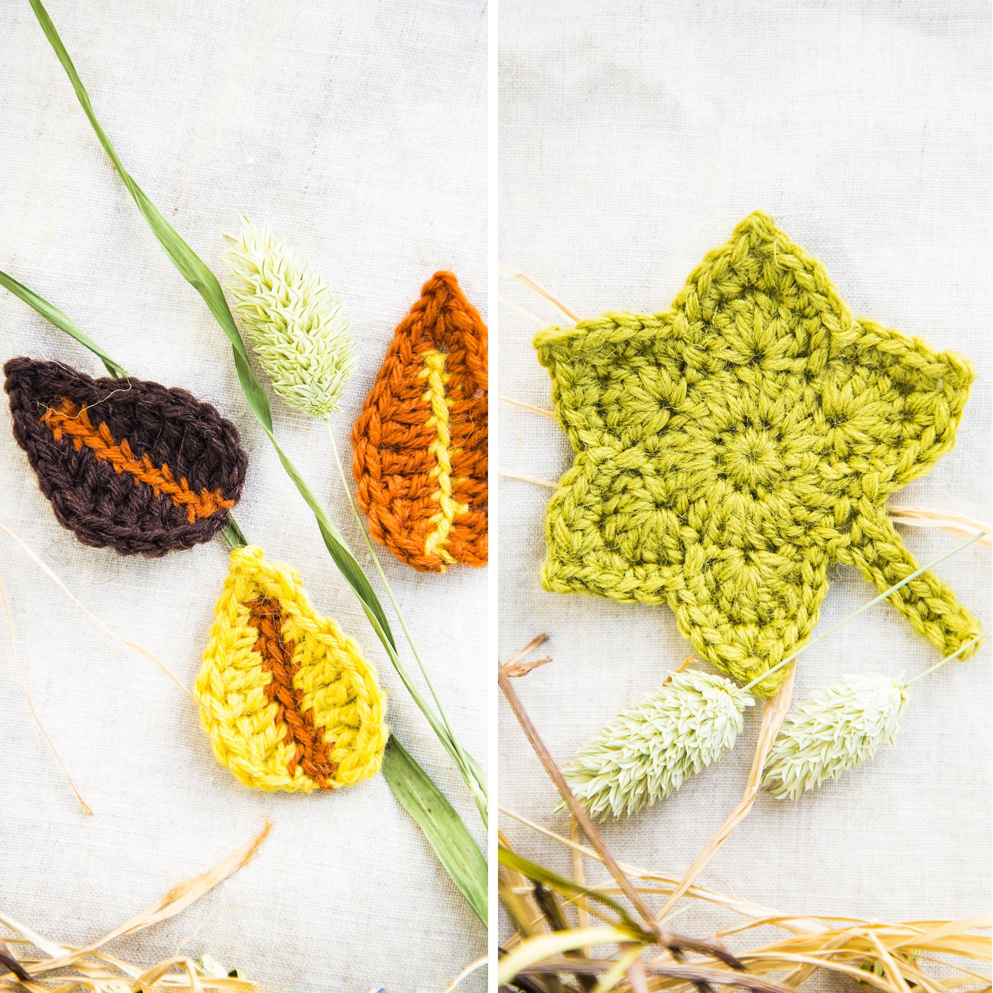 Crochet your own fall foliage—3 easy leaf patterns
