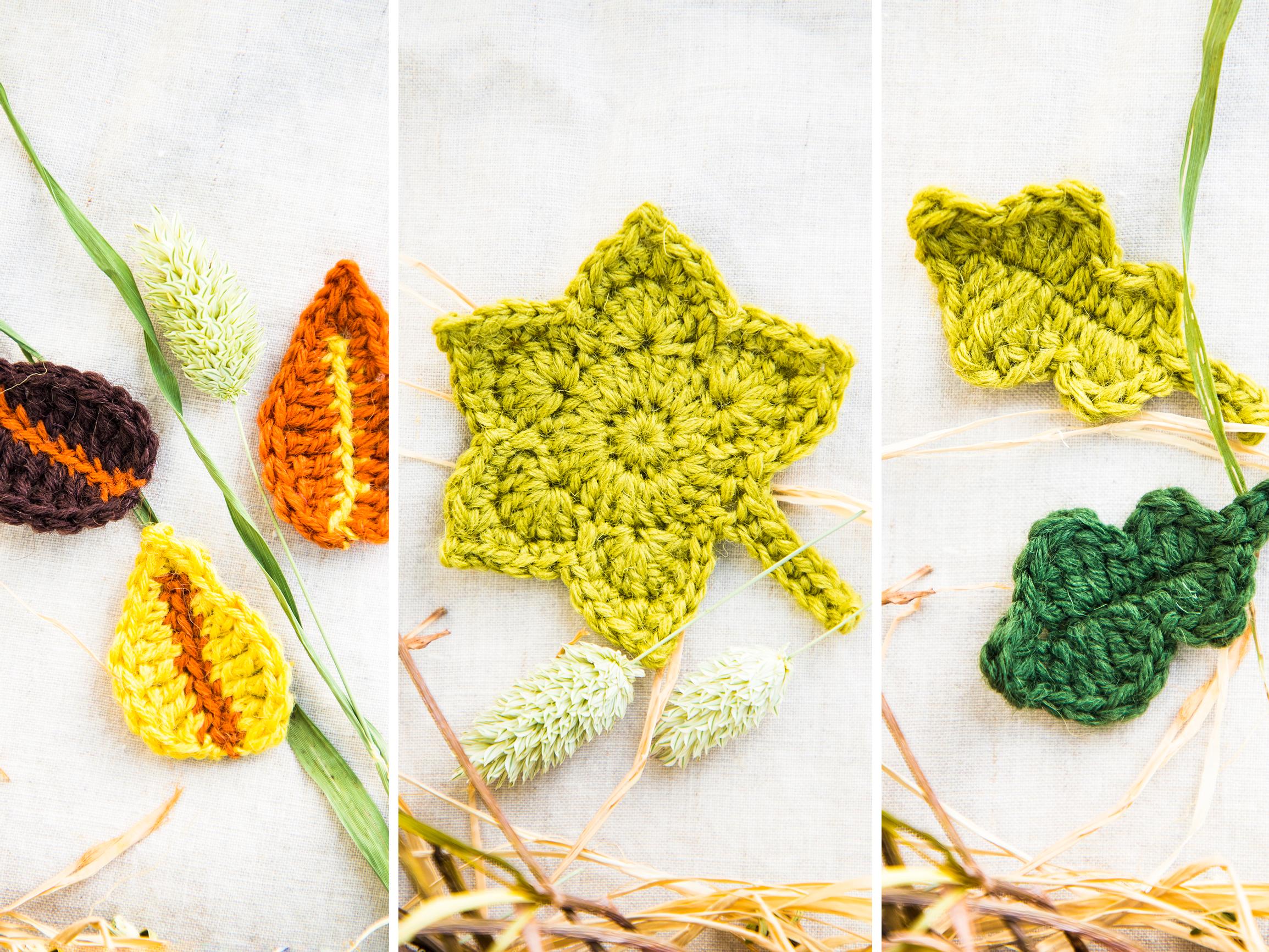 Crochet your own fall foliage—3 easy leaf patterns