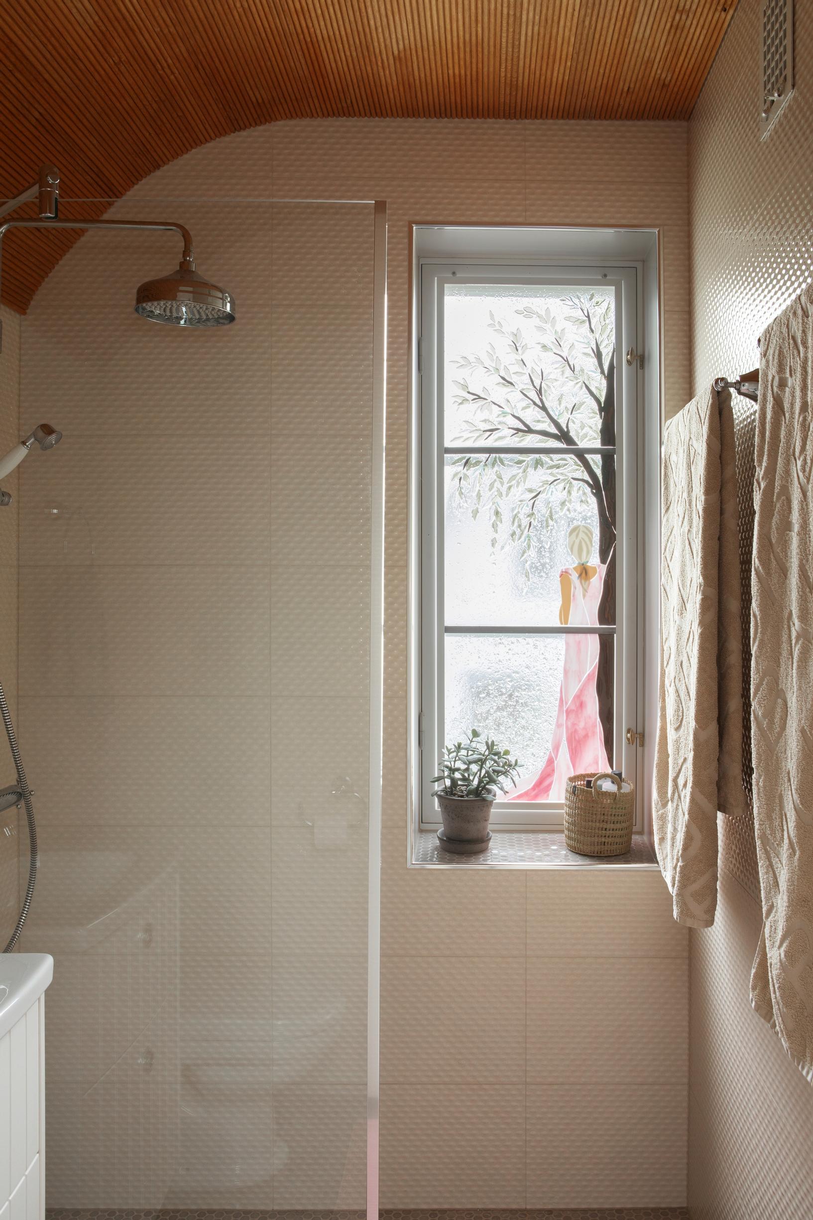 bathroom with a window