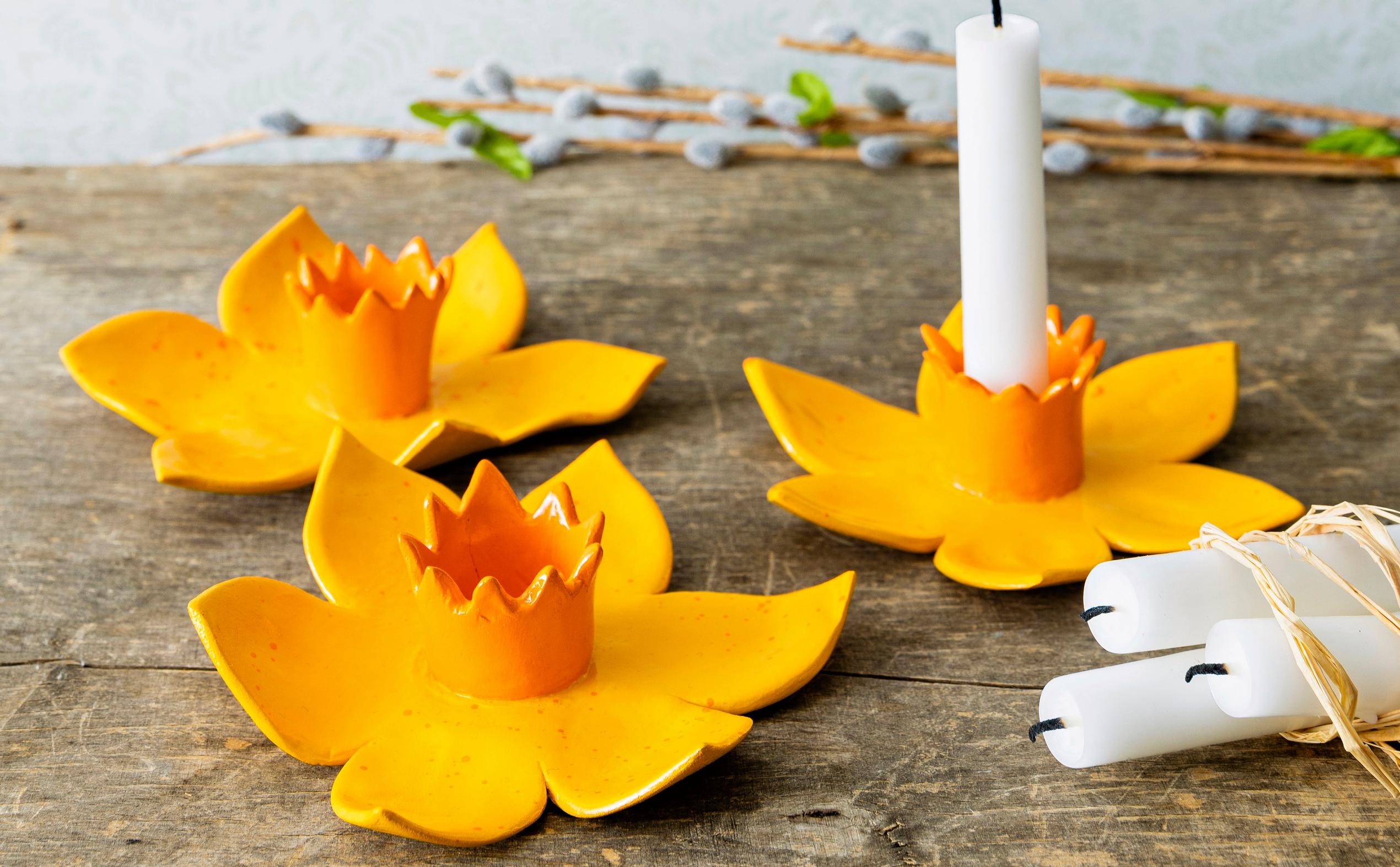 Daffodil candle holders for Easter—Here’s how to make these dazzling decorations