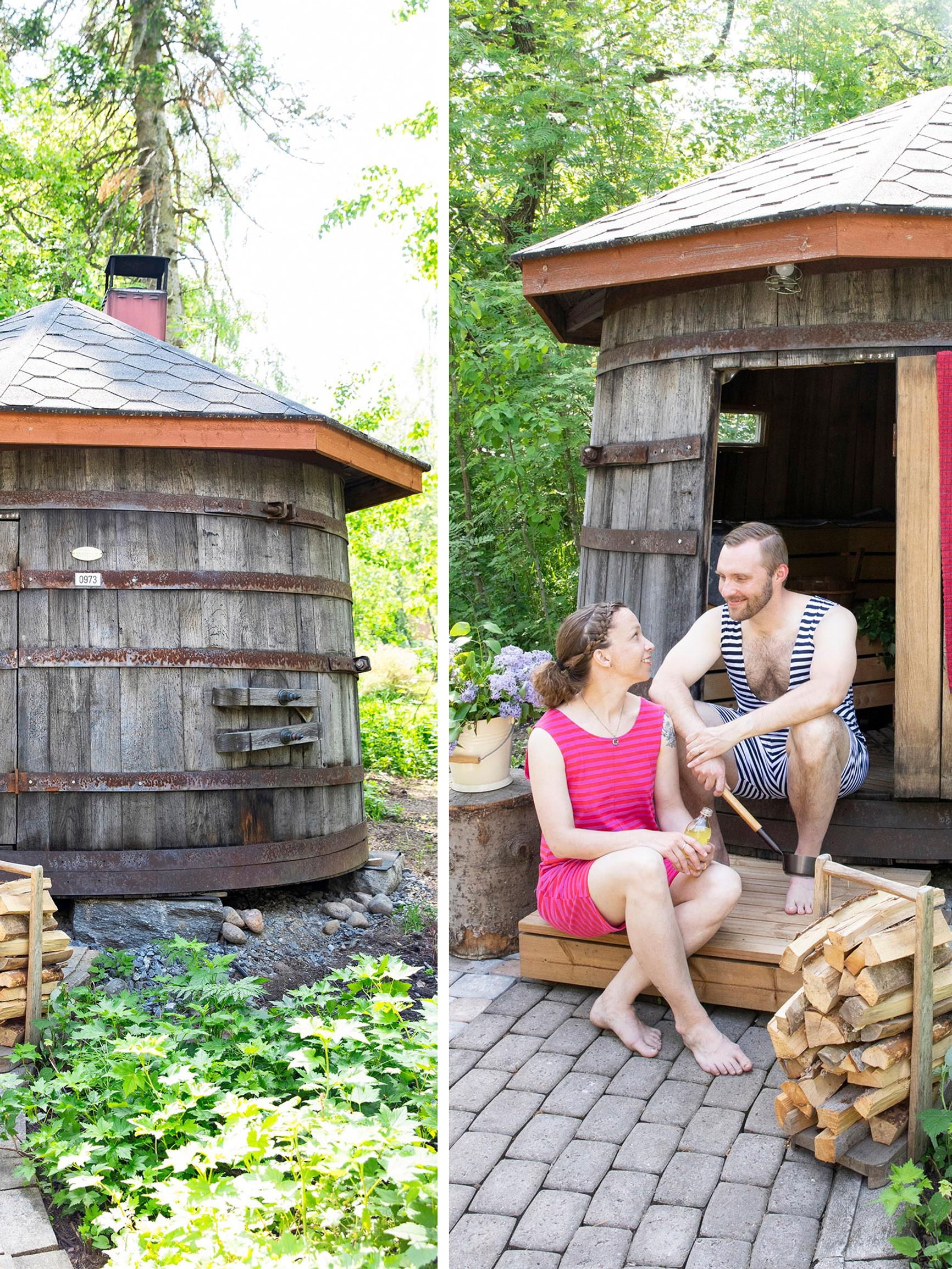Sauna in a 10,000-liter whiskey barrel: step inside this unique retreat!