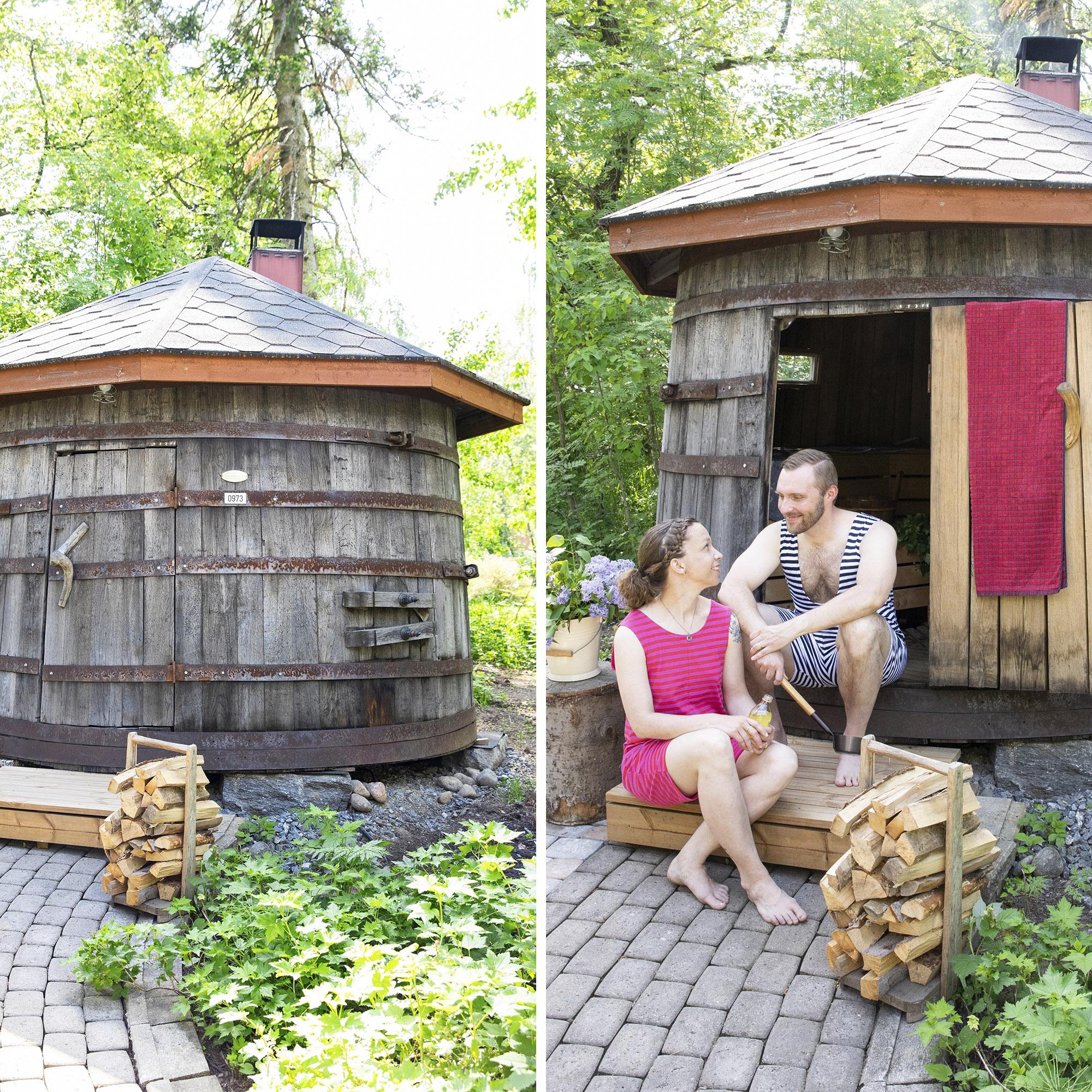 Sauna in a 10,000-liter whiskey barrel: step inside this unique retreat!
