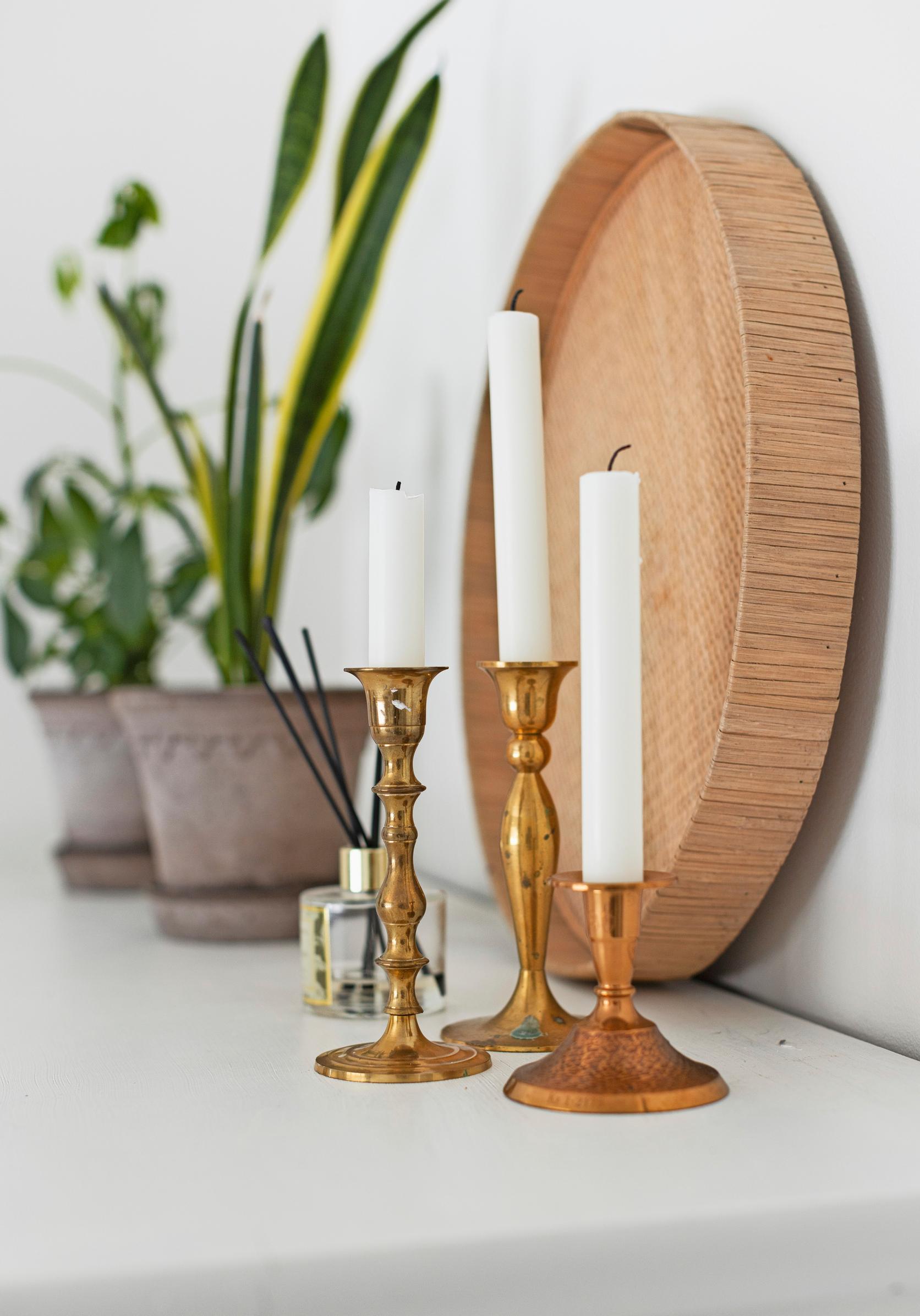 Brass candlesticks
