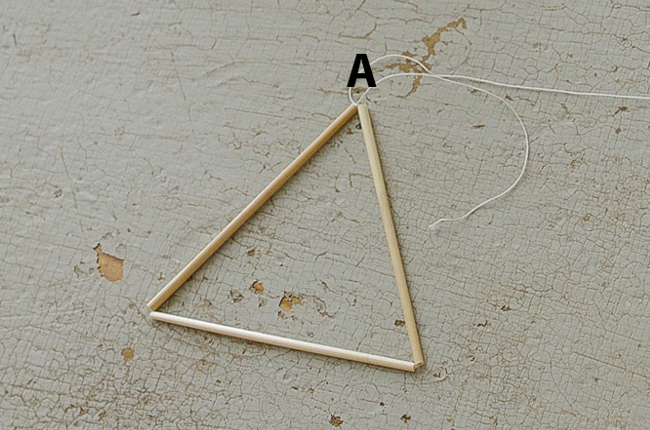 Himmeli straw mobile, step 1