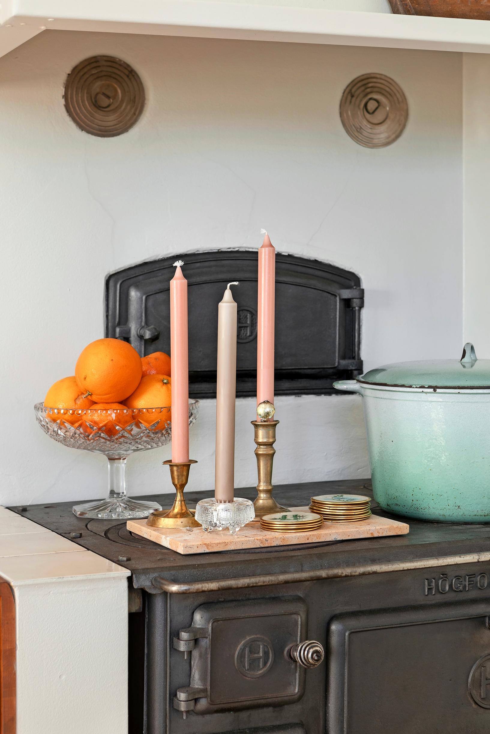 A cast-iron Högfors stove