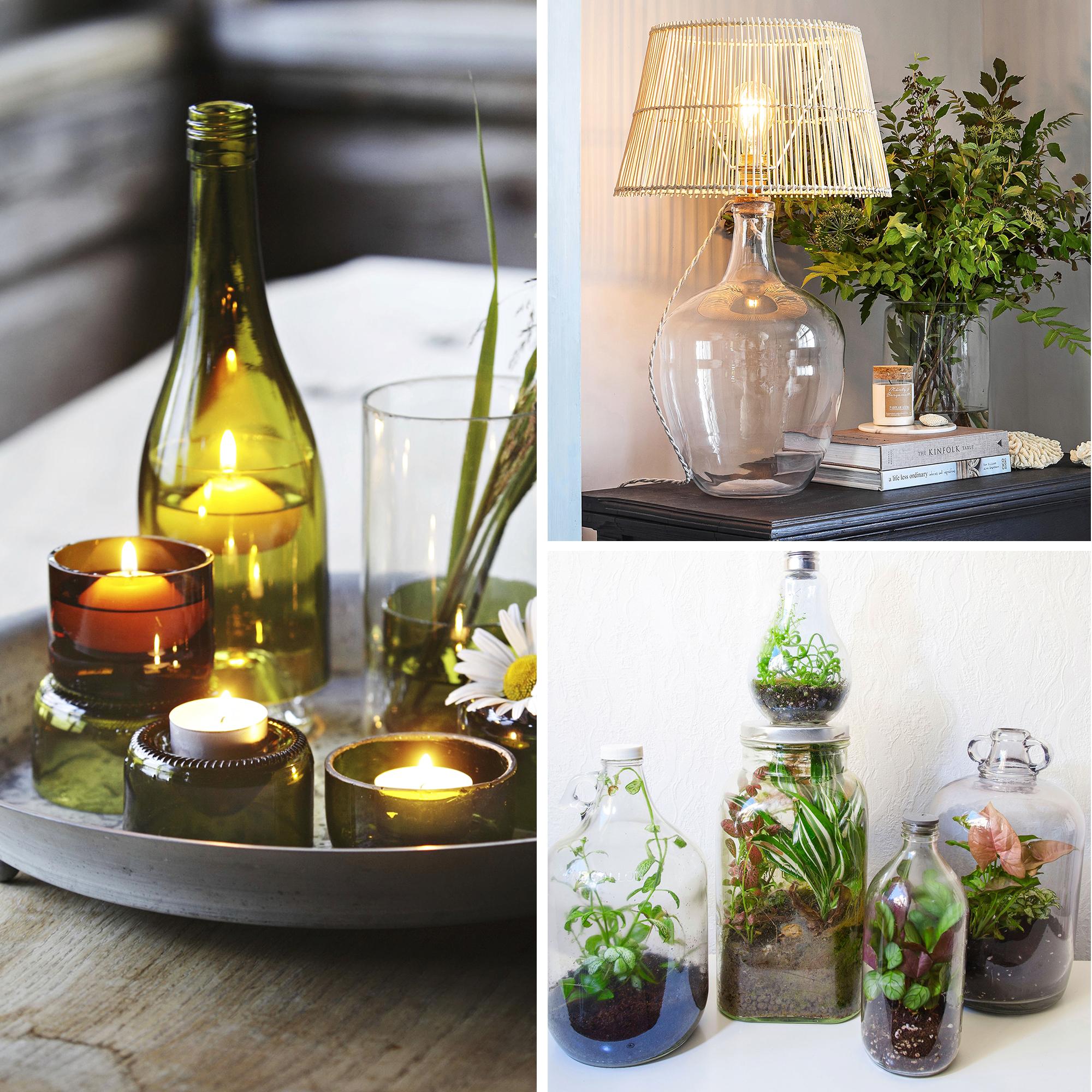 What to do with old glass bottles? 6 creative ways to give them new life