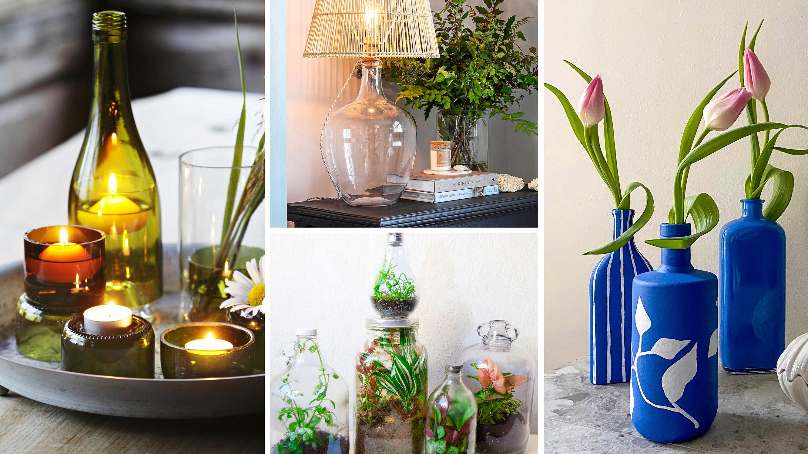 What to do with old glass bottles? 6 creative ways to give them new life