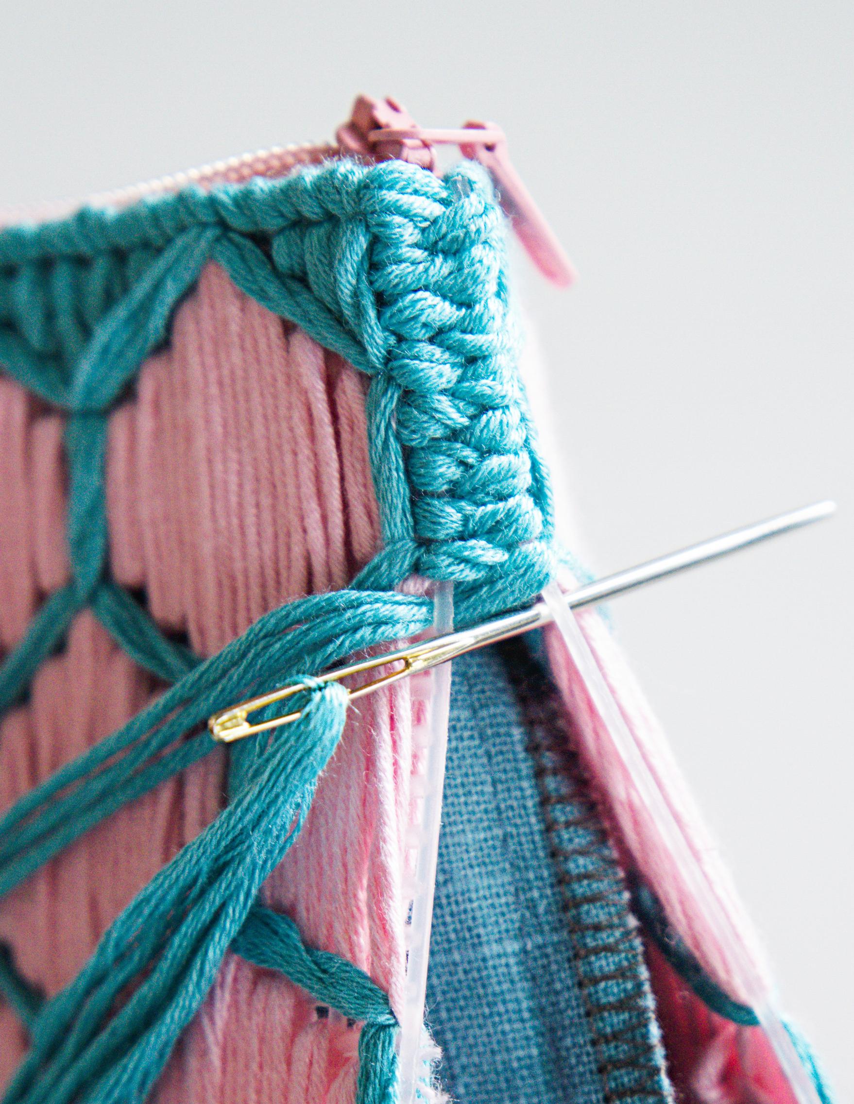 Finishing the bargello pencil case