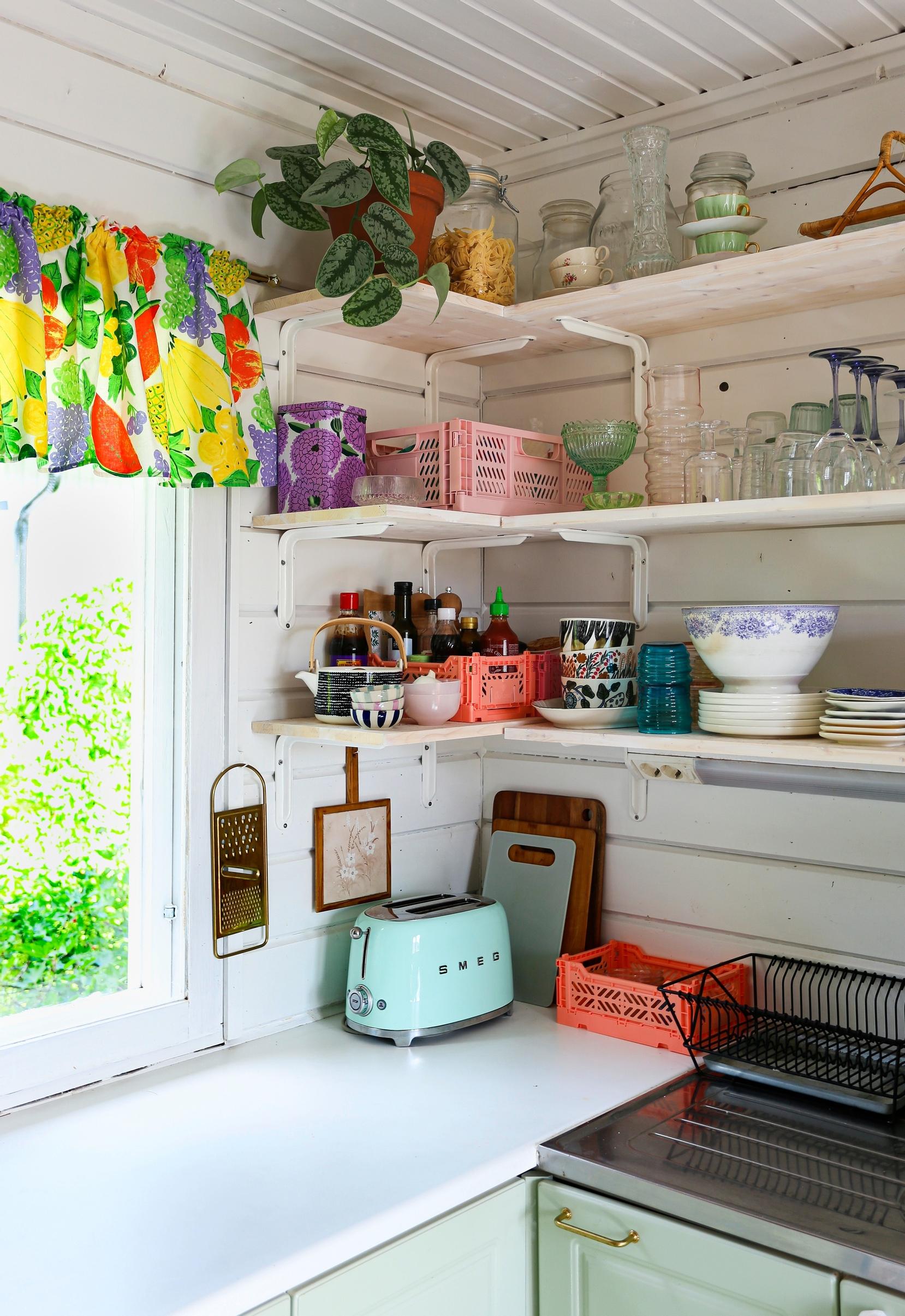 Kitchen cabinets painted green