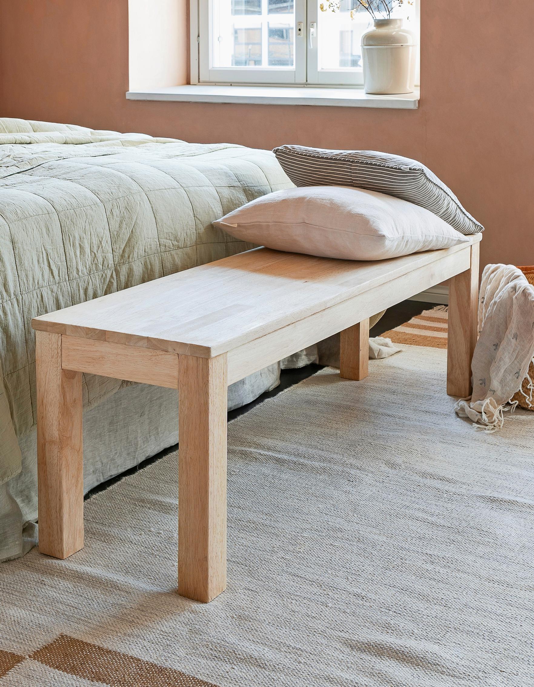 A soap-washed bench