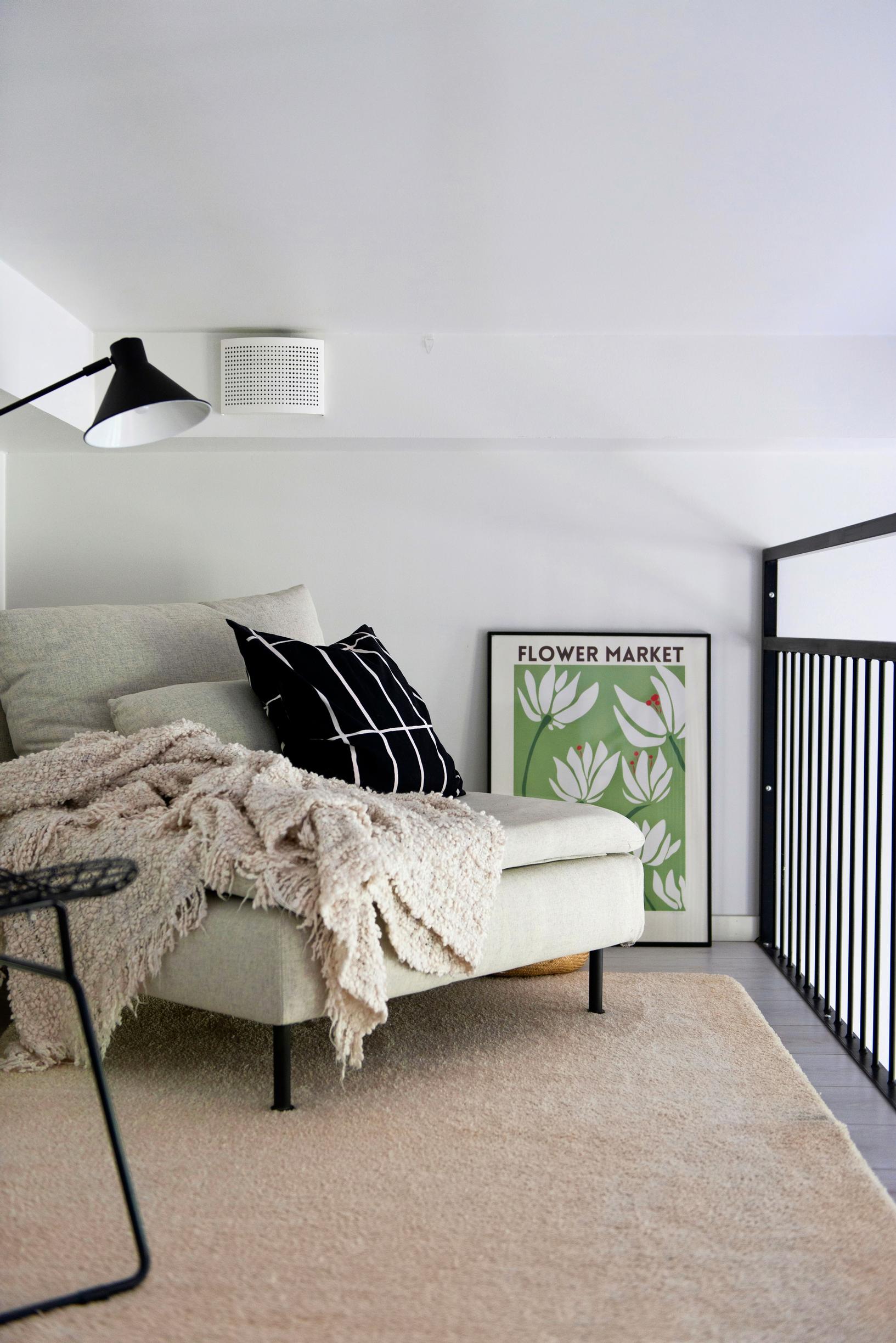 An armchair on the loft
