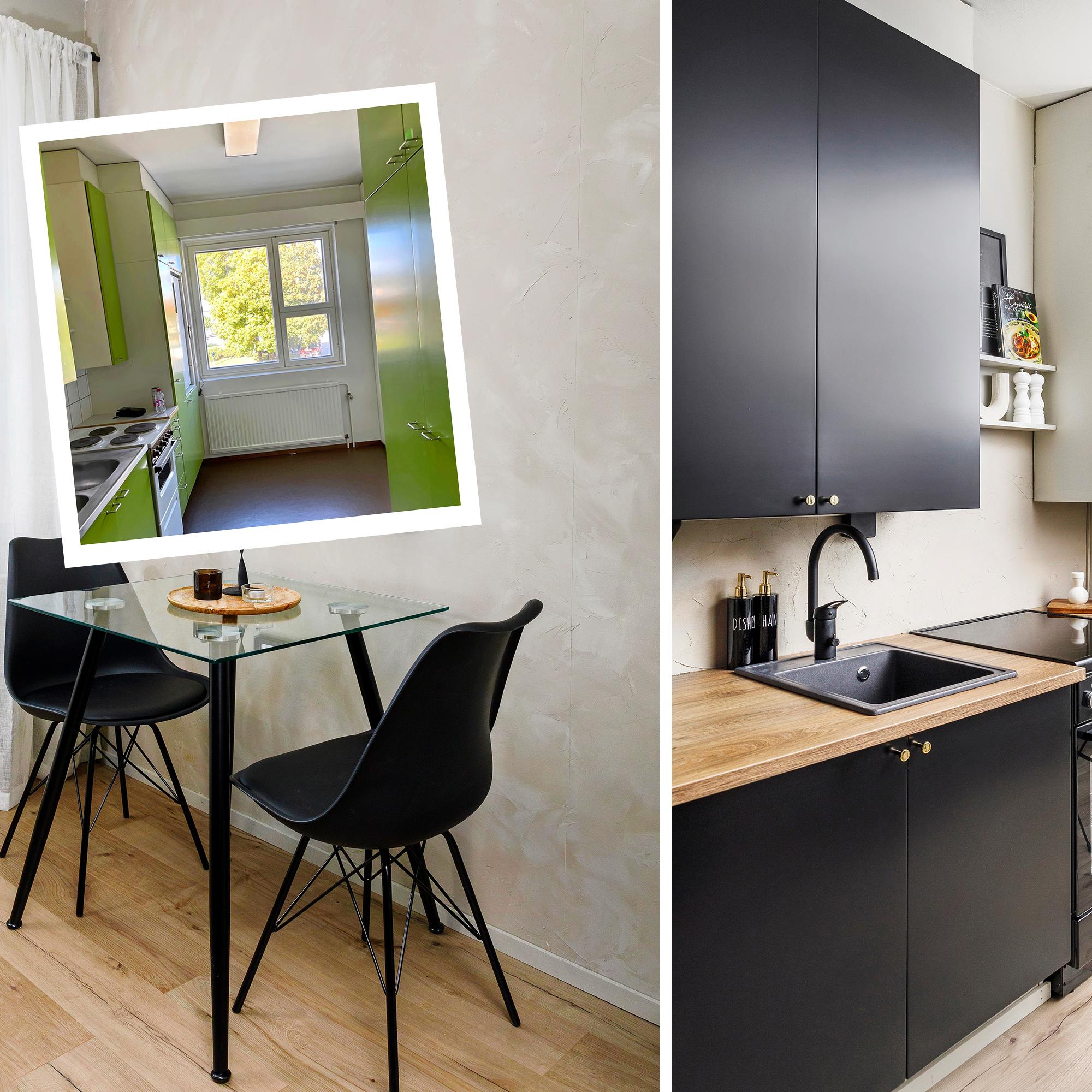 Sarita refurbished her kitchen on a small budget—would you believe these cabinets are 50 years old?