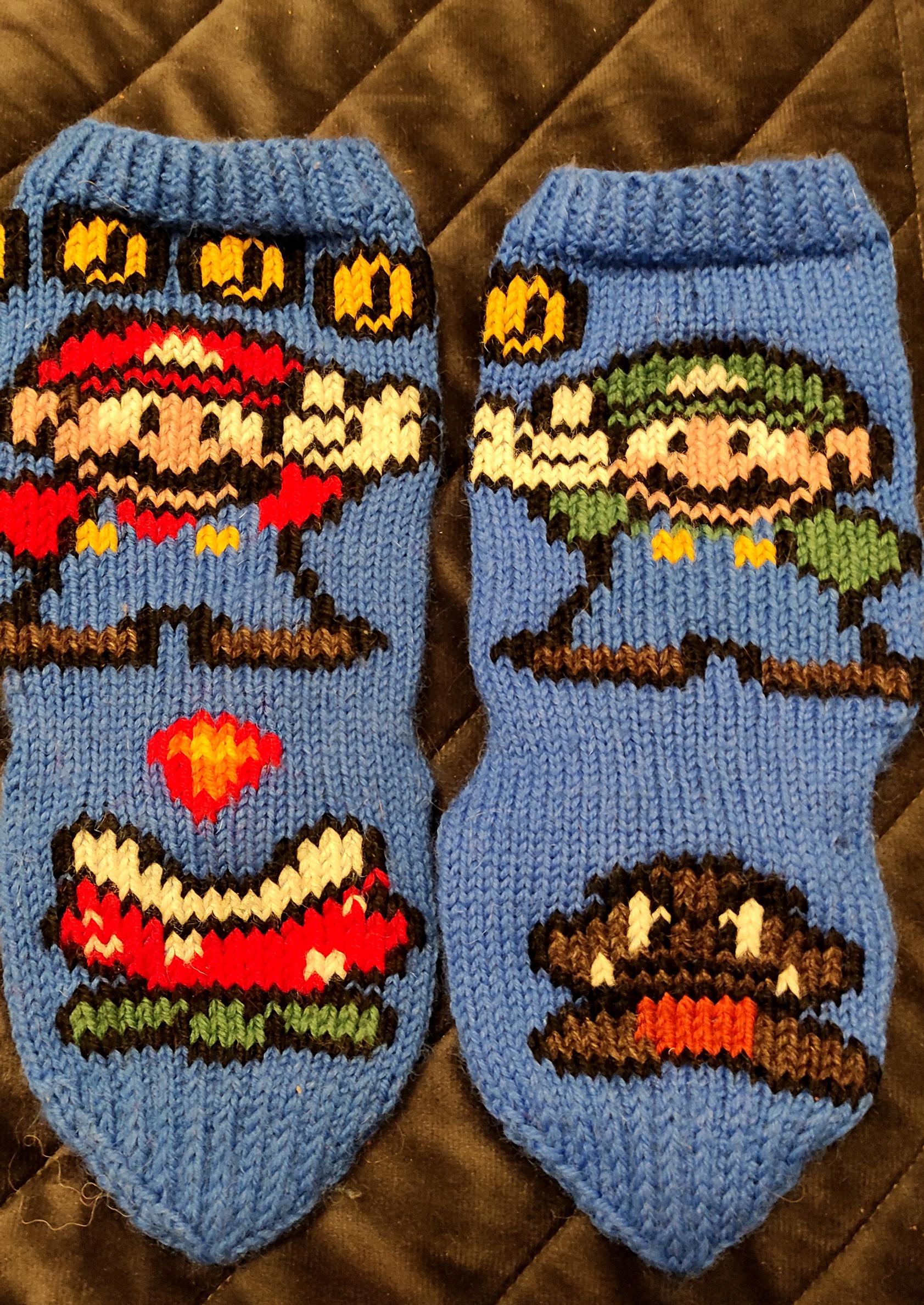 Super Mario wool socks