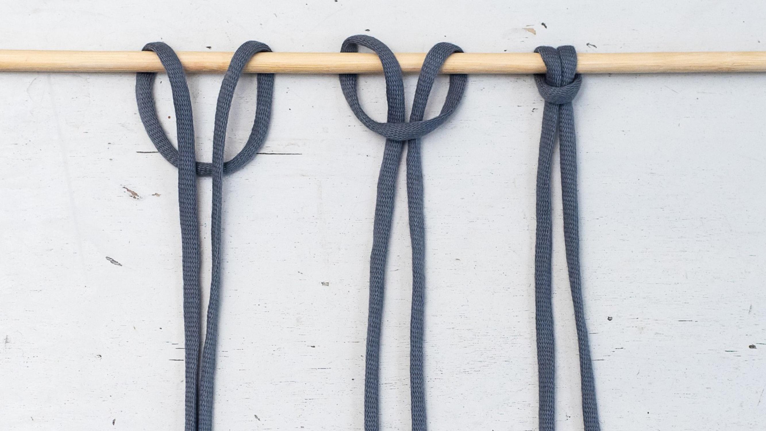 Half hitch, overhand knot, and 4 other must-know macramé knots—see illustrated guide