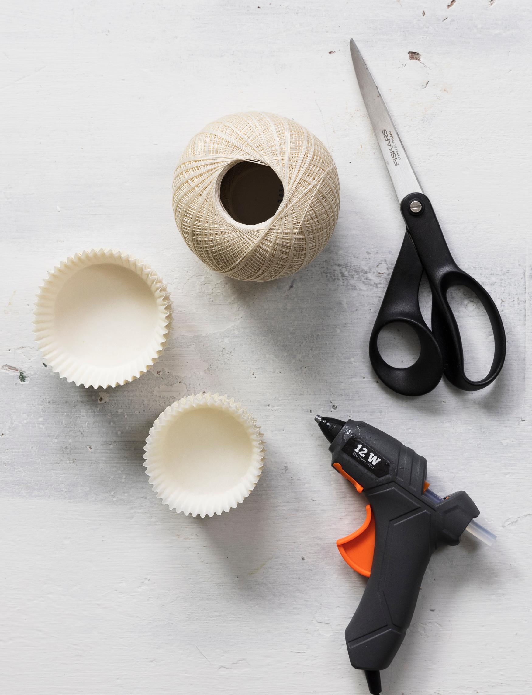 Cupcake liner ball supplies