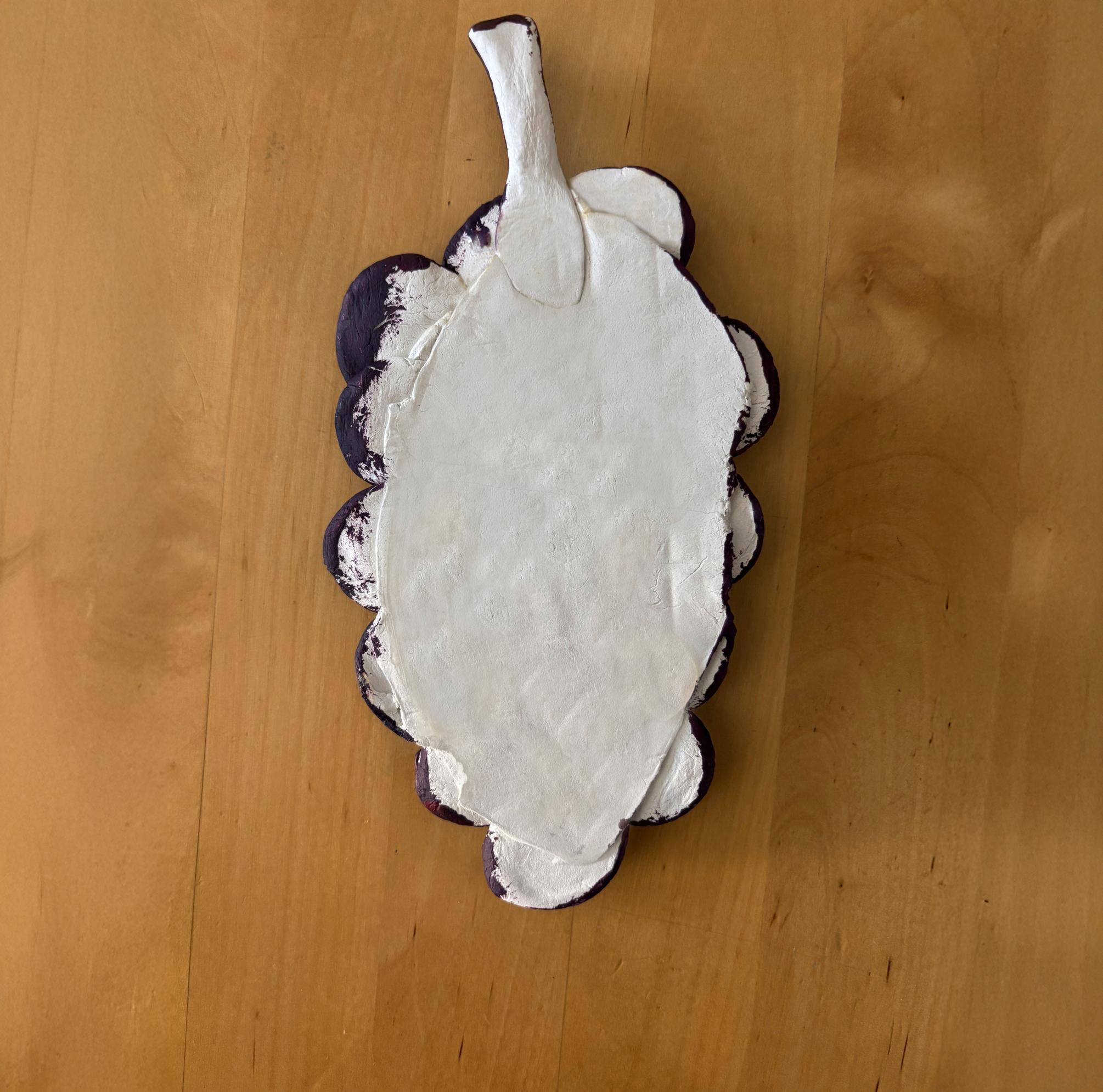 Air-dry clay grapes, backside