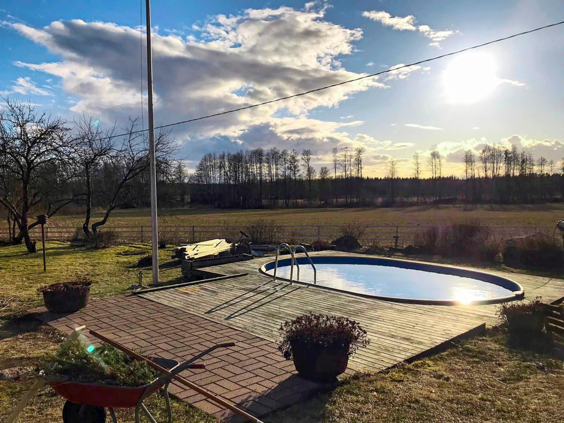 Before the deck and pool house