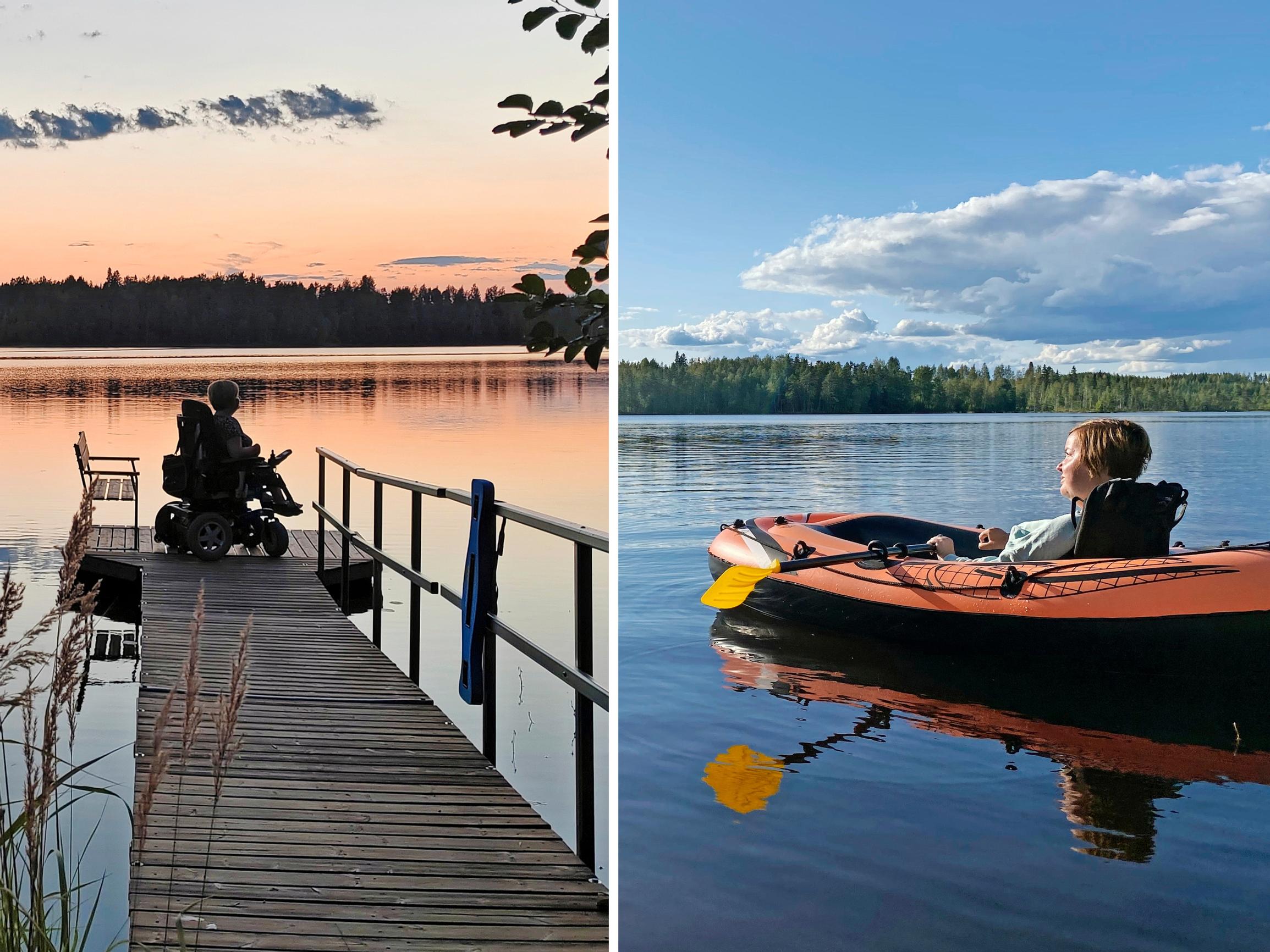 A rare muscle disease doesn’t stop Sanna’s cottage adventures: “When the weather allows, I float on an inflatable boat in the lake”