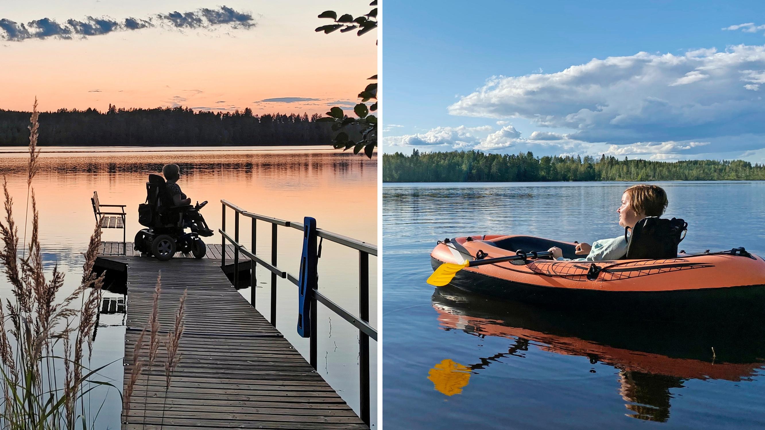 A rare muscle disease doesn’t stop Sanna’s cottage adventures: “When the weather allows, I float on an inflatable boat in the lake”
