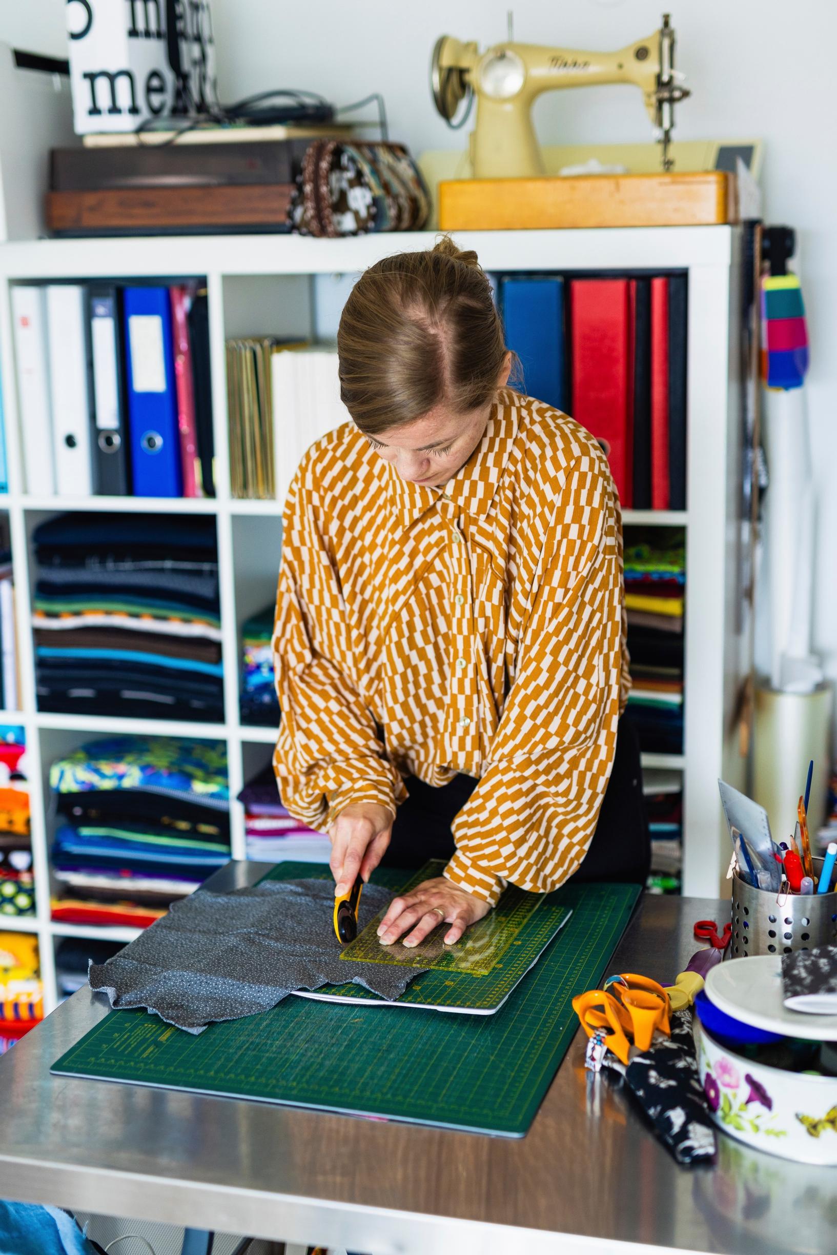 Marja cutting patches.