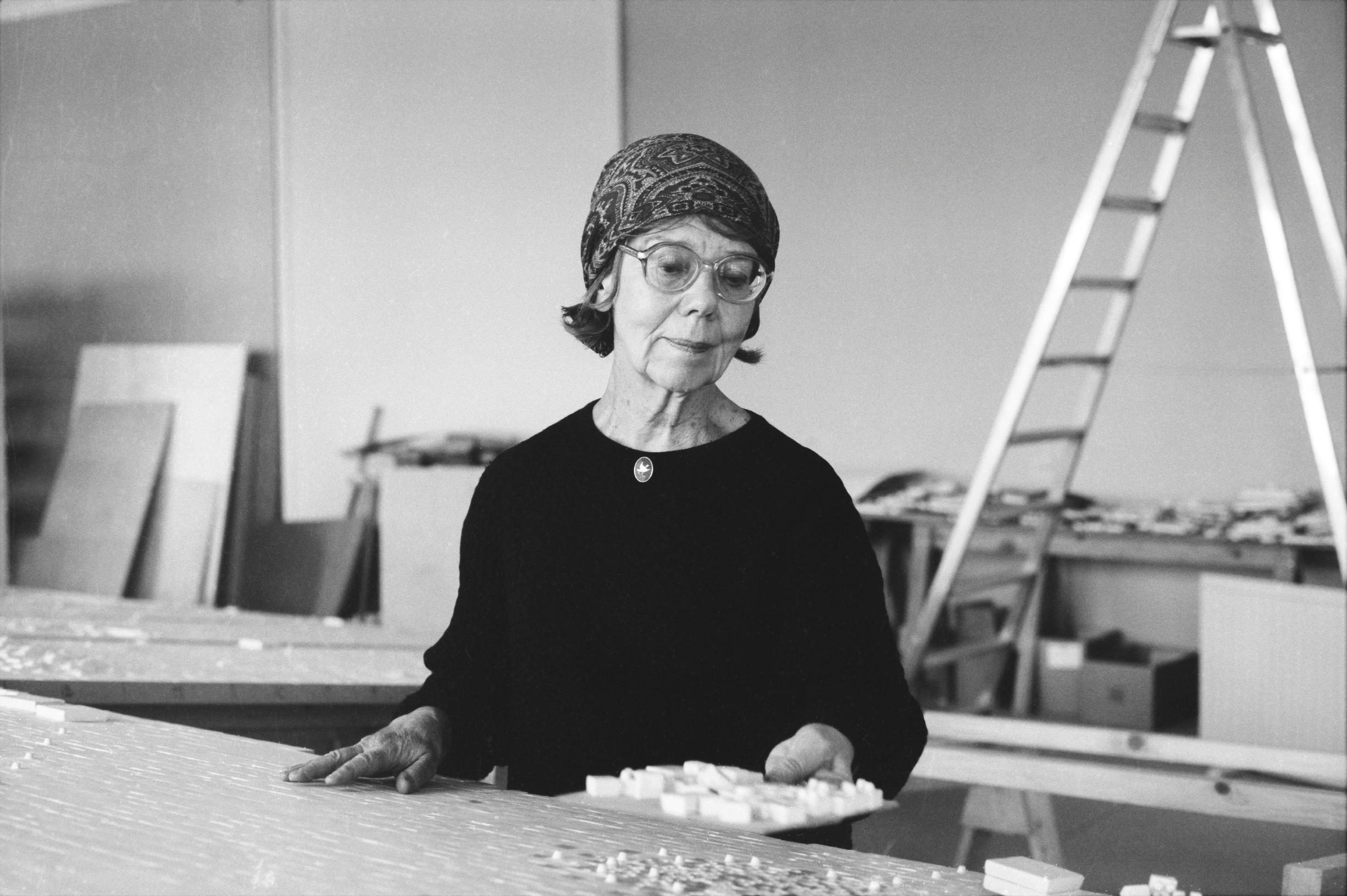 Rut Bryk in her studio