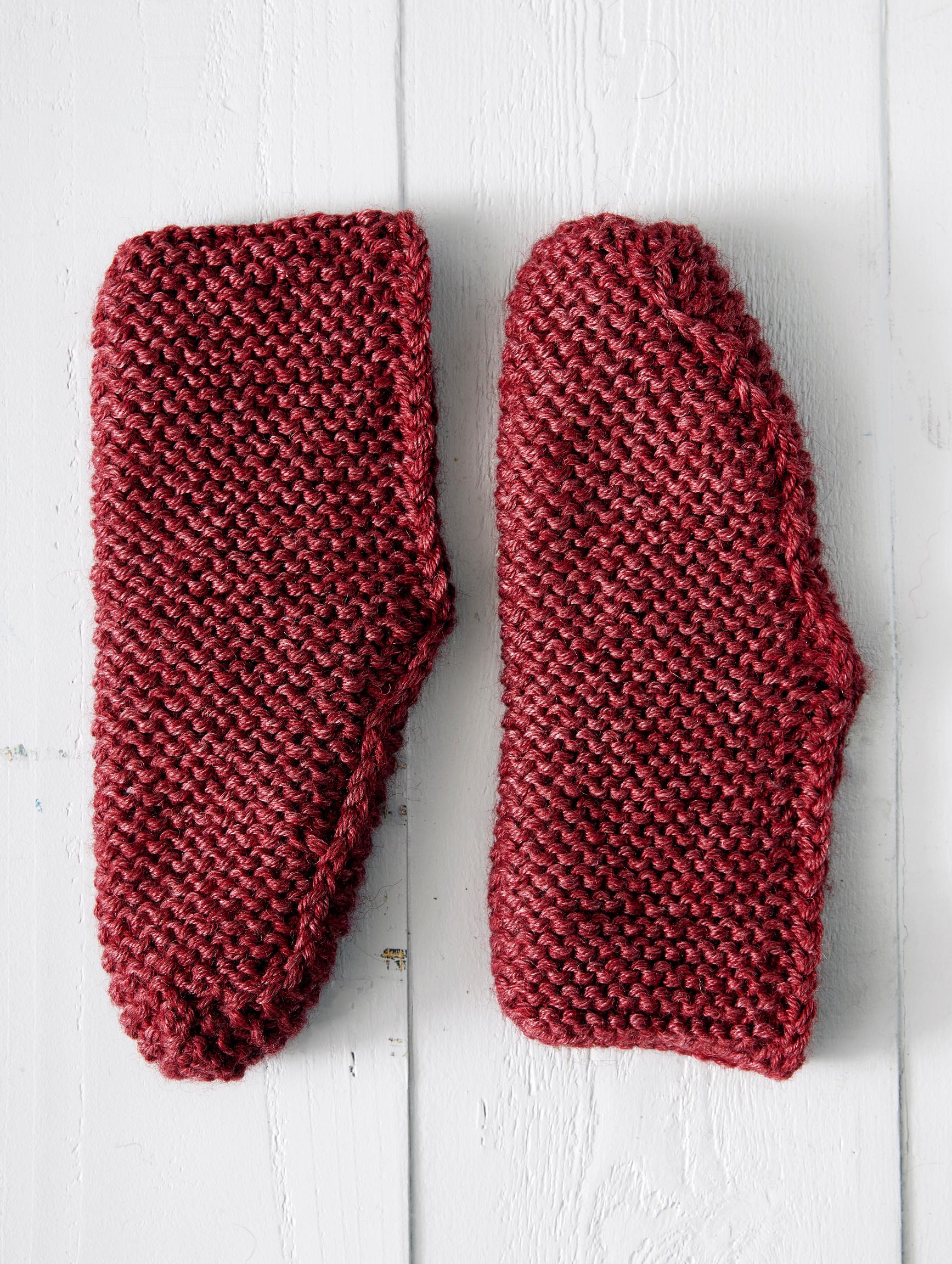 Easy knitted slippers