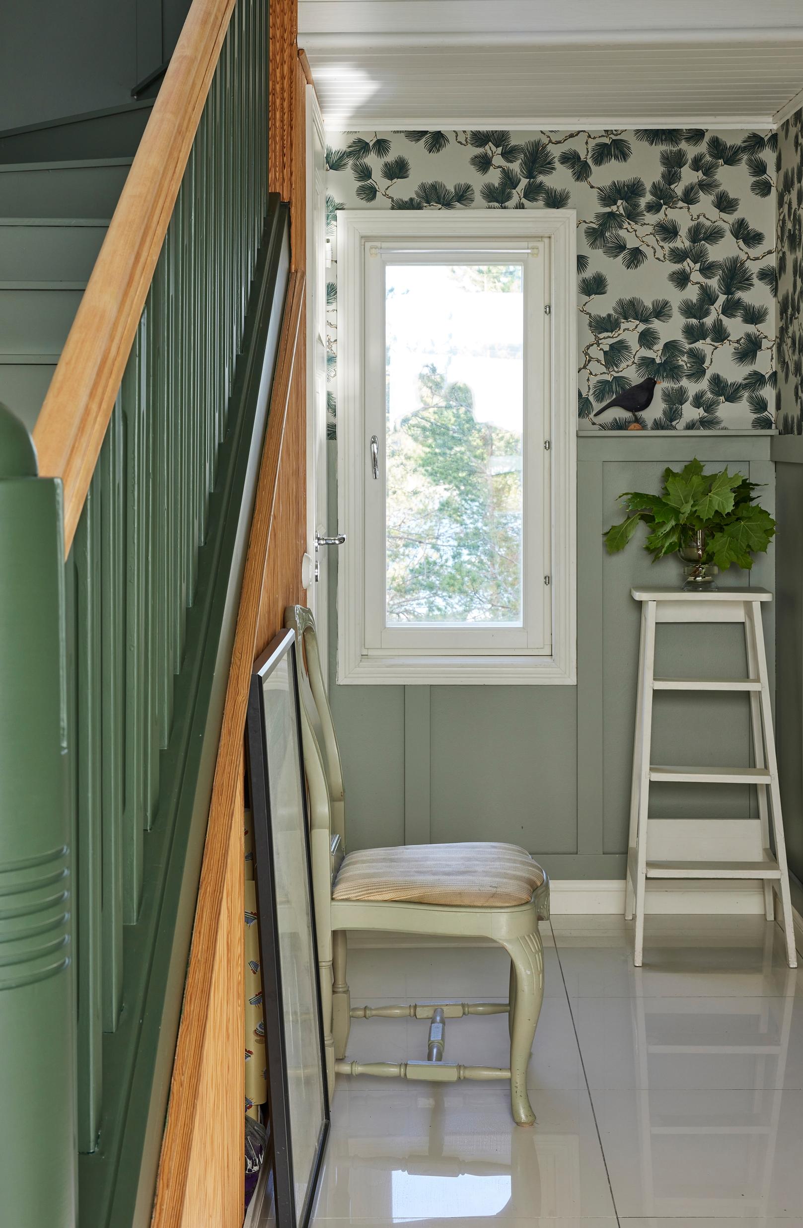 Handrail and Pine wallpaper