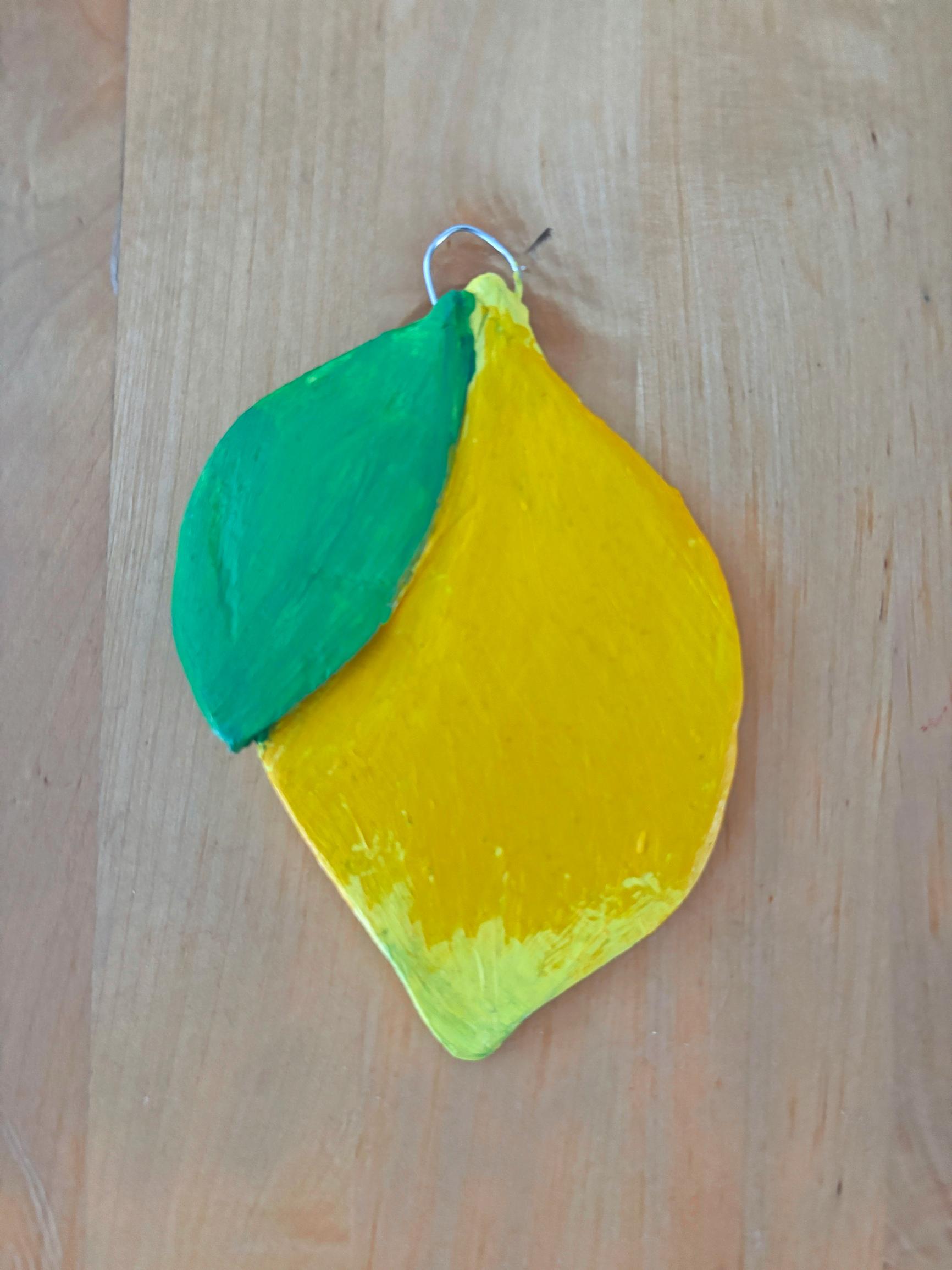 Air-dry clay lemon