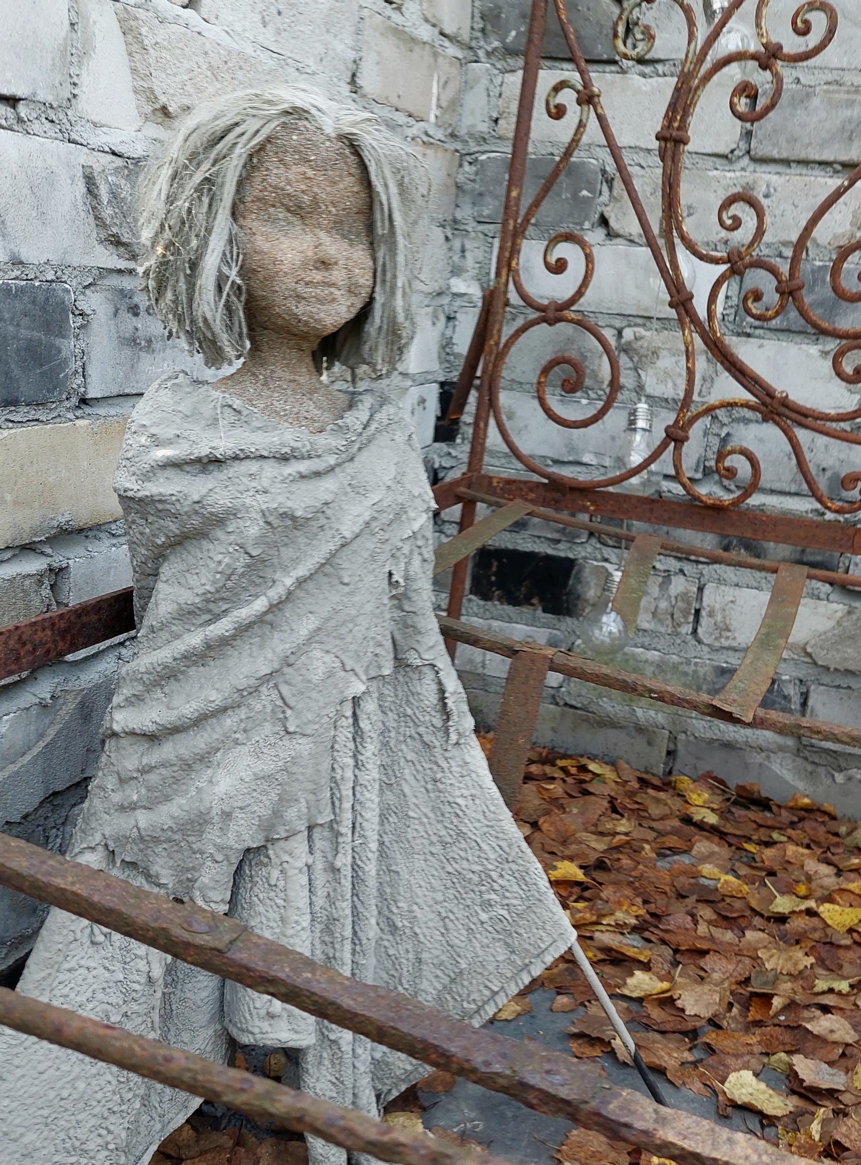 A maiden in the garden.