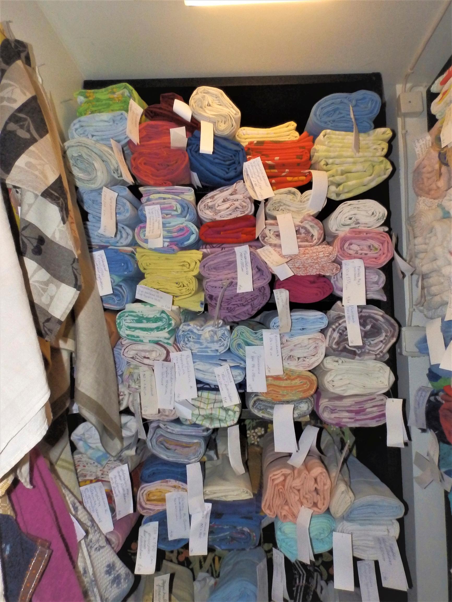 Textiles at a flea market